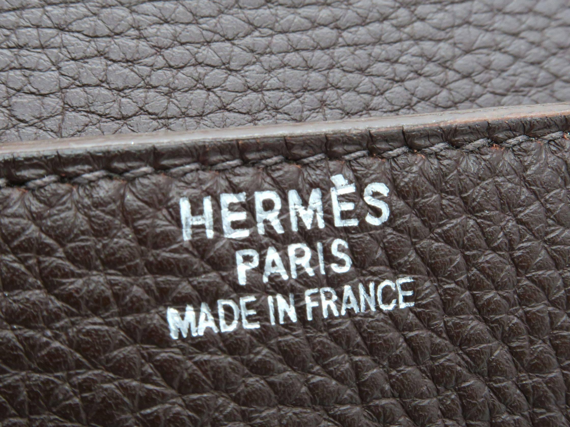 Hermes Shoulder Birkin Terre Brown Clemence Leather Shoulder Bag For Sale 3
