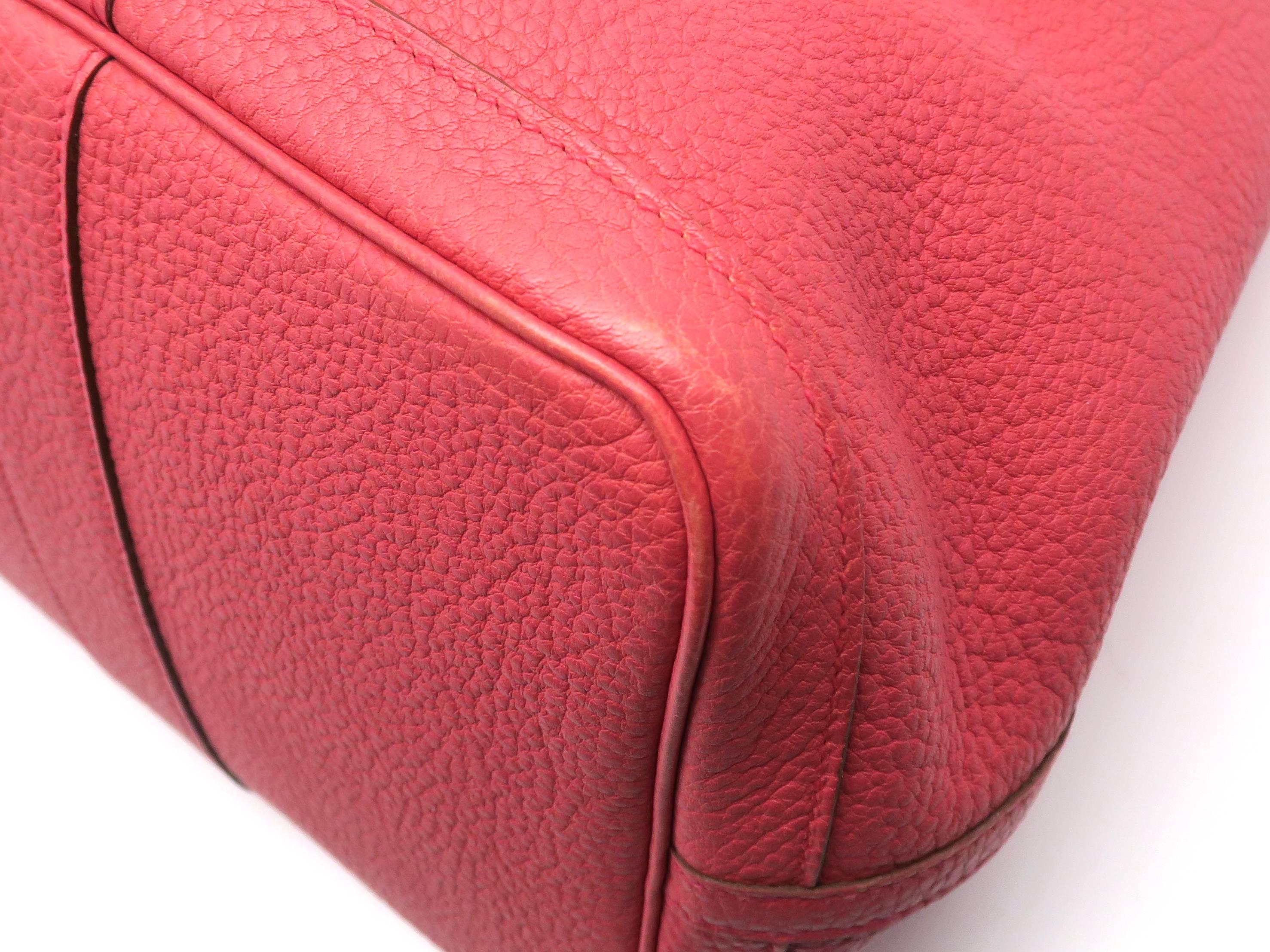 Hermes Garden Party PM Rouge Duchesse Red Negonda Leather Tote Bag For Sale 2