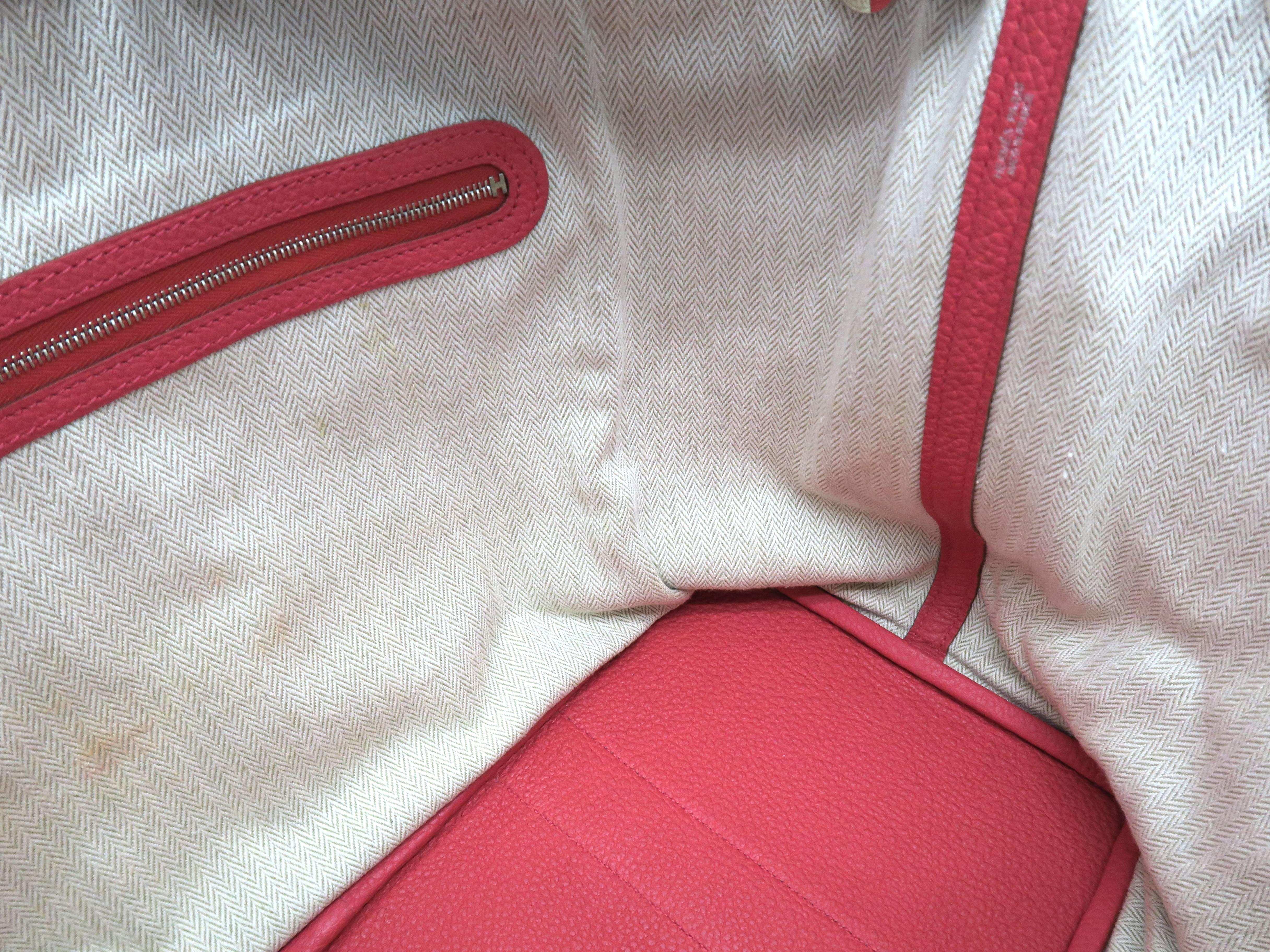 Hermes Garden Party PM Rouge Duchesse Red Negonda Leather Tote Bag For Sale 4