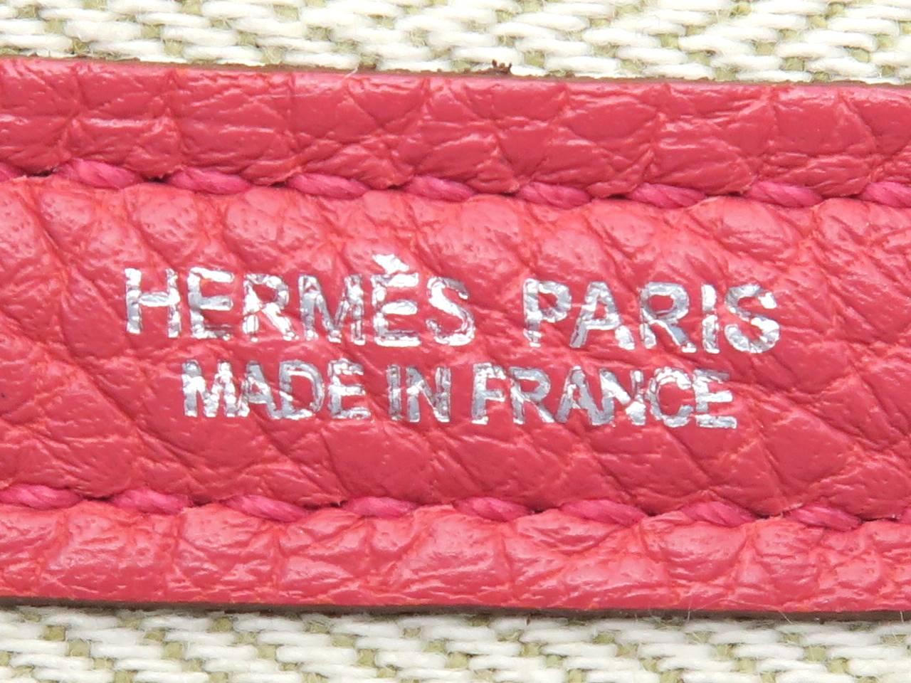 Hermes Garden Party PM Rouge Duchesse Red Negonda Leather Tote Bag For Sale 5