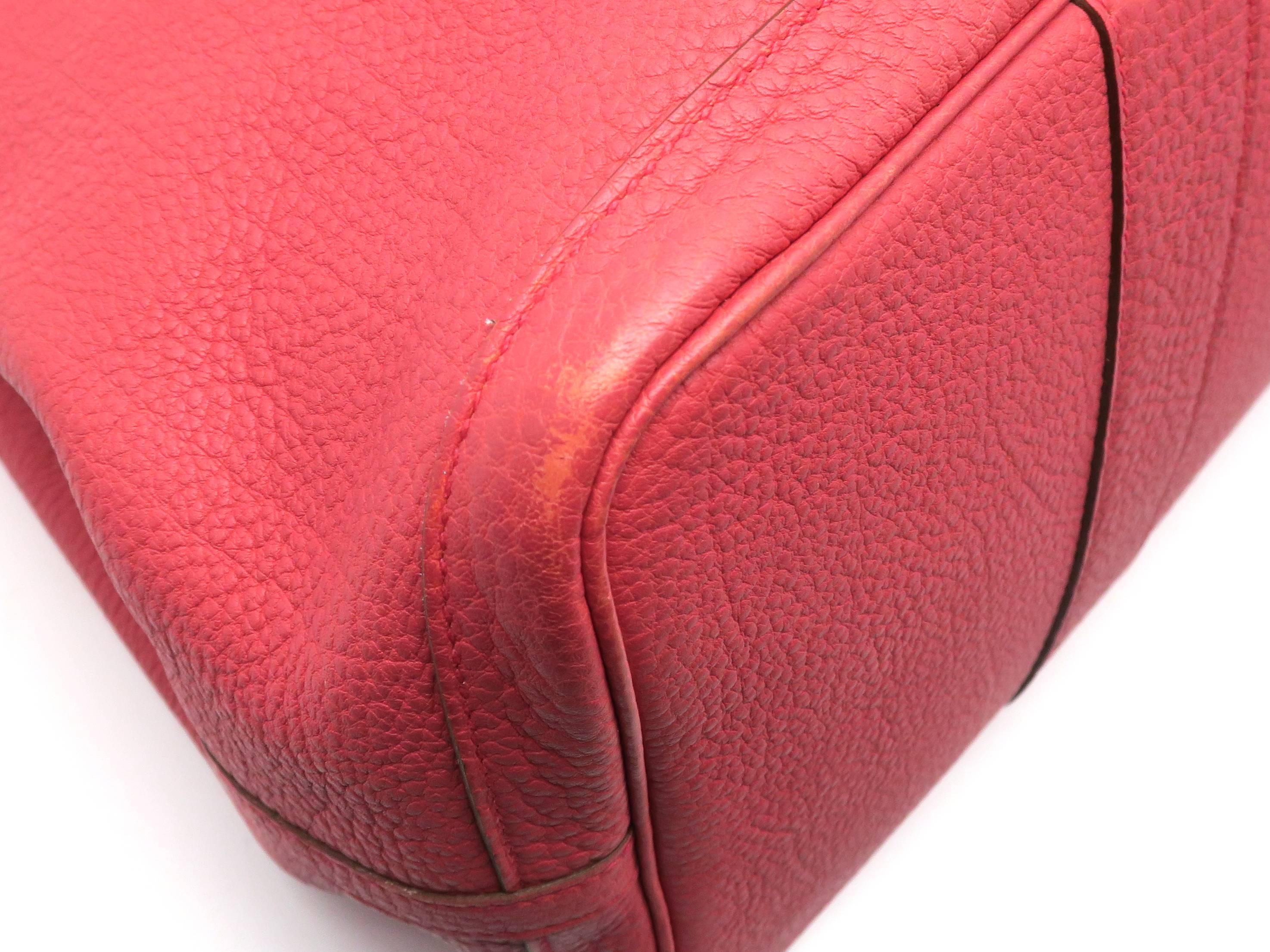 Hermes Garden Party PM Rouge Duchesse Red Negonda Leather Tote Bag For Sale 1
