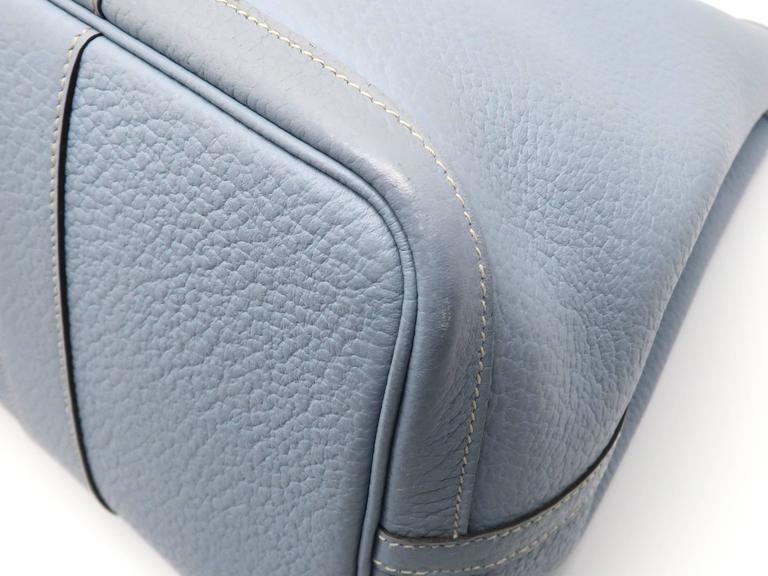 Garden party leather handbag Hermès Blue in Leather - 33116942