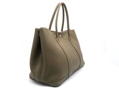 Hermes Garden Party PM Etoupe Brown Negonda Leather Tote Bag