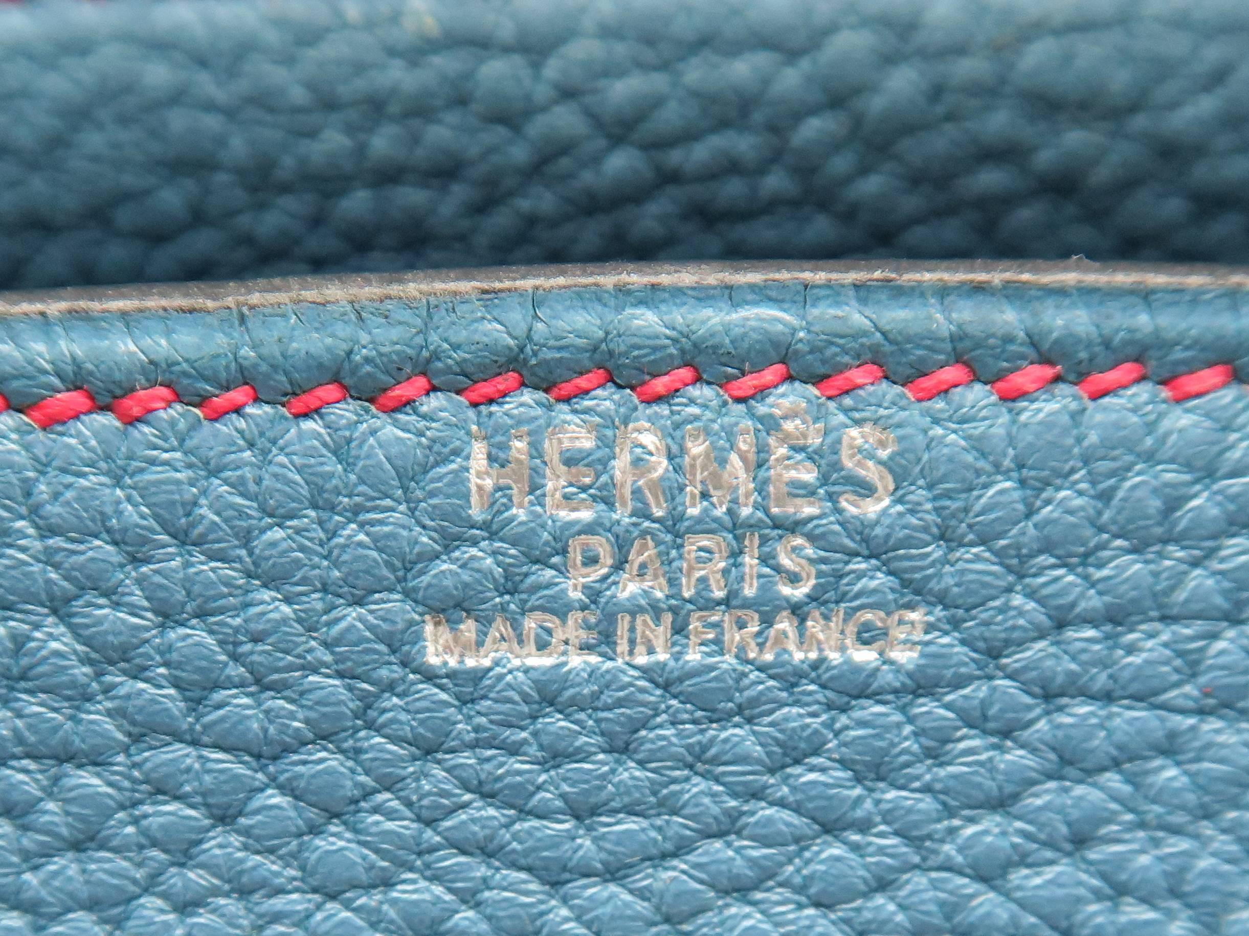 Hermes Birkin 30 Bleu Jean Blue Togo Leather SHW Top Handle Bag 5