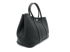 Hermes Garden Party TPM Noir Black Negonda Leather Tote Bag