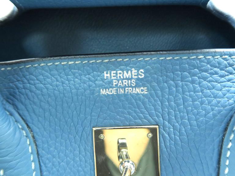 Hermes Birkin 35 Bleu Jean Clemence Gold Hardware #J - Vendome Monte Carlo