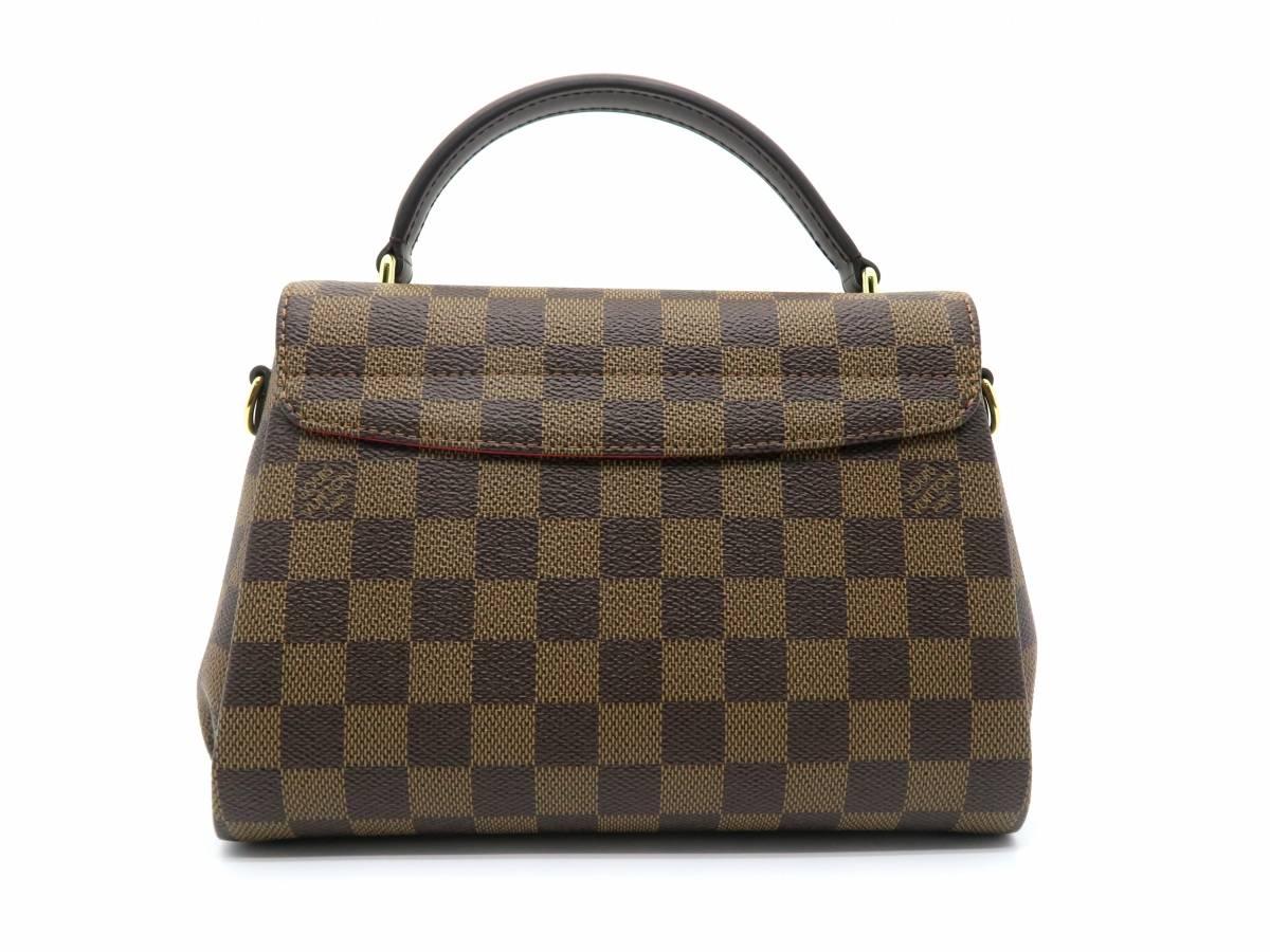 Black Louis Vuitton Croisette Brown Damier Ebene Canvas Top Handle Bag For Sale