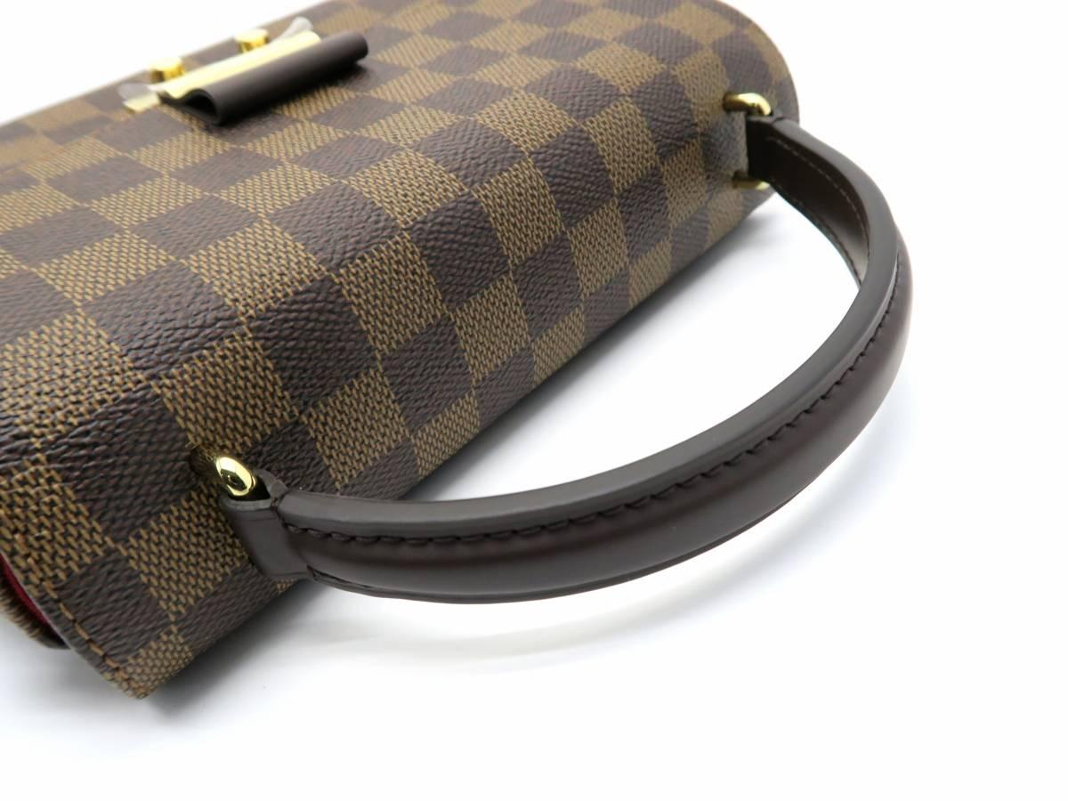 Women's Louis Vuitton Croisette Brown Damier Ebene Canvas Top Handle Bag For Sale