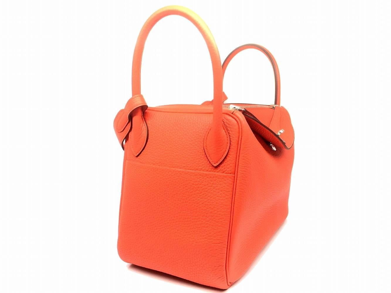 Color: Orange / Orange Poppy (designer color)

Material: Clemence Leather

Condition: Rank S 
Overall: Almost New
Surface: Good
Corners: Good
Edges: Good
Handles/Straps: Good
Hardware: Good

Dimension: W30 × H21 × D15cm（W11.8" × H8.2" ×