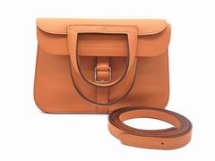 Hermes Mini Halzan Orange Swift Leather Satchel Bag