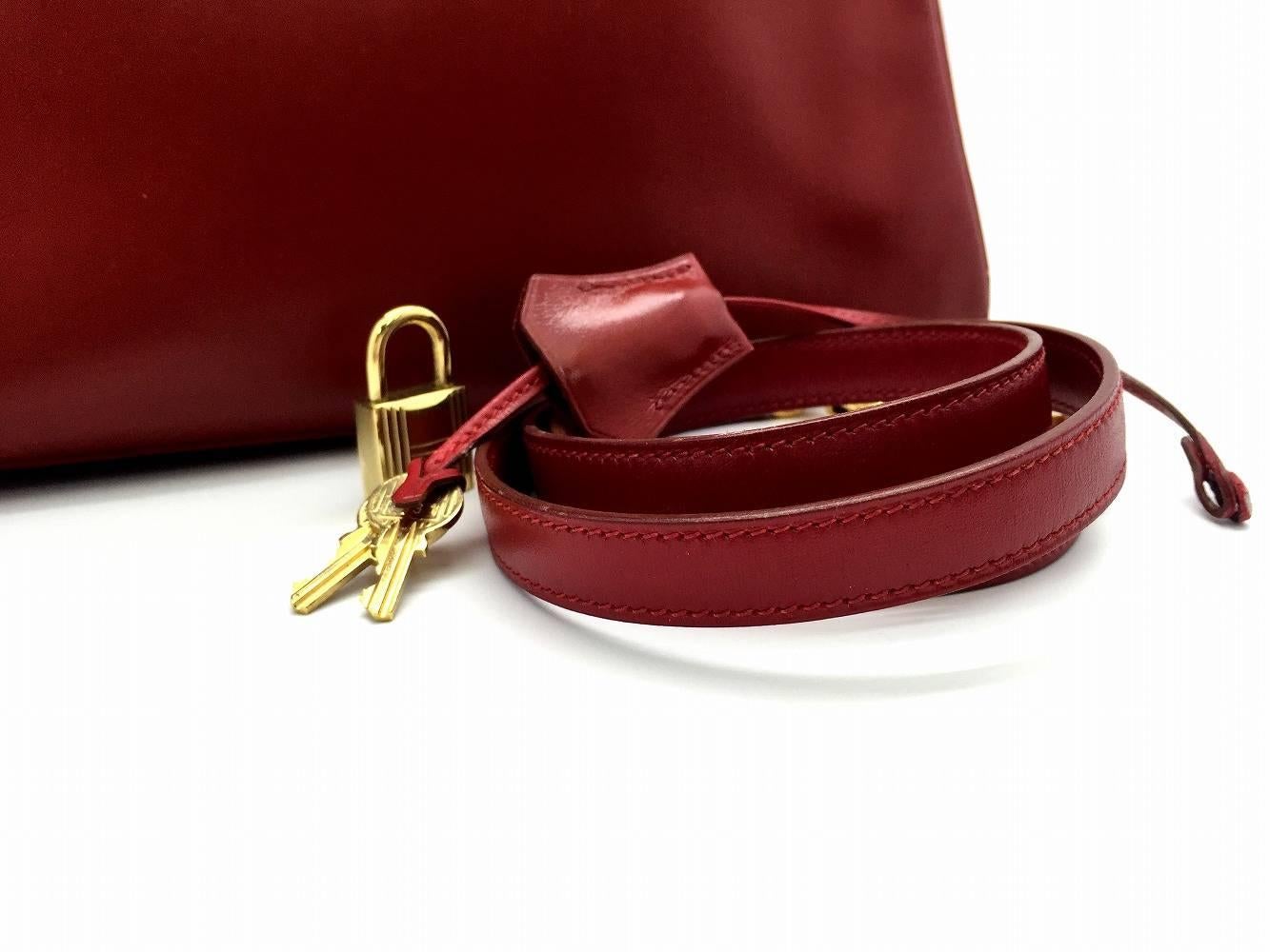 Women's Hermes Vintage Kelly 28 Rouge Garance Red Box Calf Leather Gold Metal Satchel For Sale