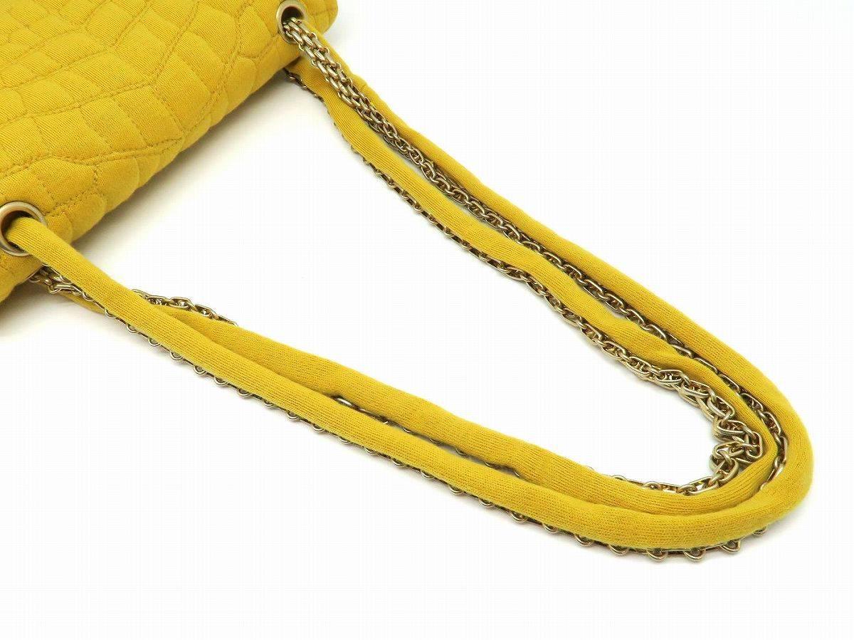 Chanel 2.55 Reissue Flap Yellow Knitted Fabric Gold Metal Shoulder Bag 1