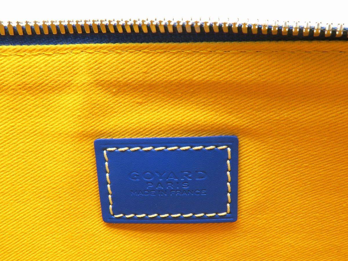 Goyard Blue Coated Canvas Clutch Bag For Sale 1