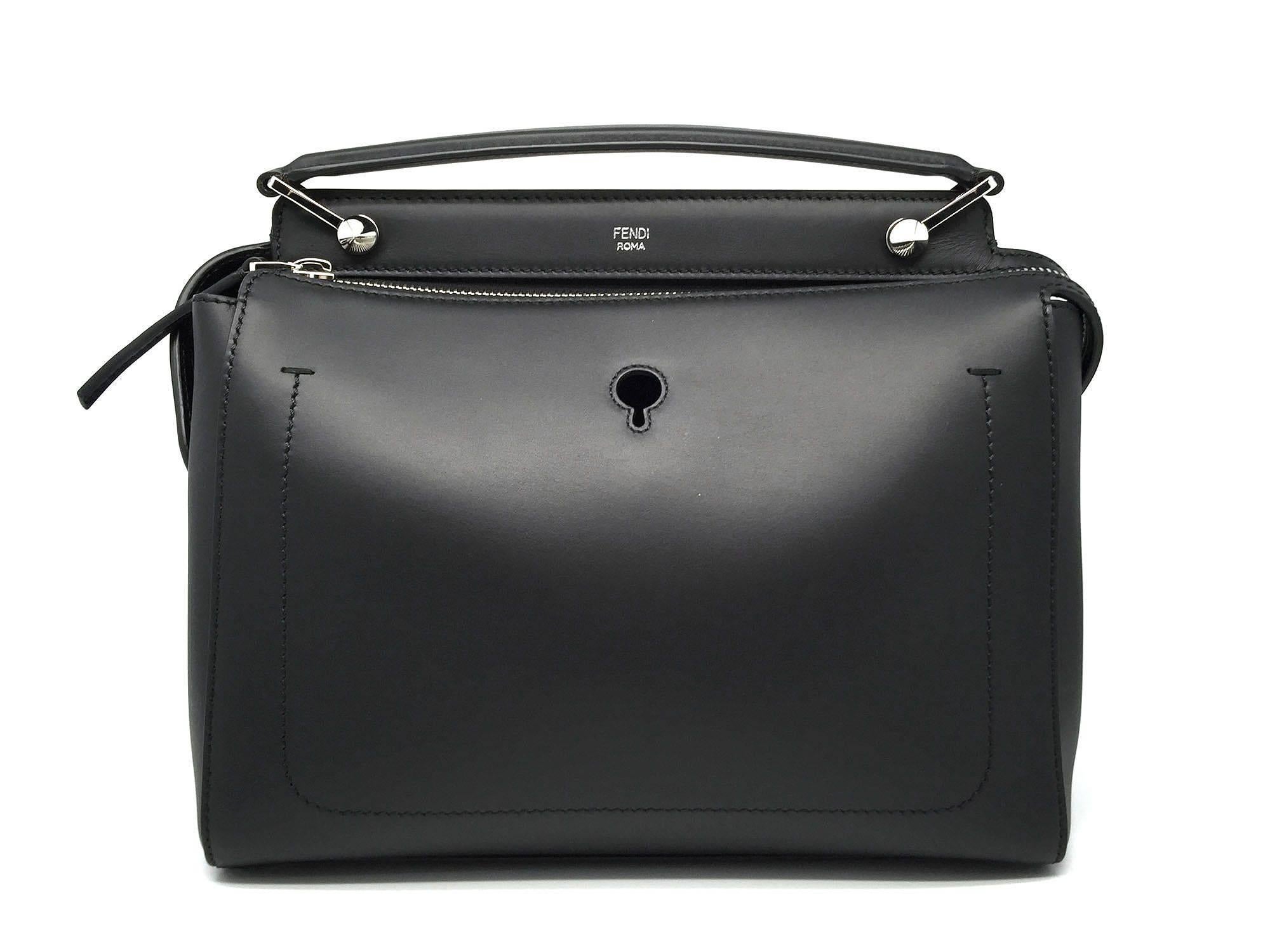 Color: Black 

Material: Calfskin Leather

Condition: Rank S 
Overall: Almost new, not used
Surface: Good
Corners: Good
Edges: Good
Handles/Straps: Good
Hardware: Good

Dimension: W30 × H26 × D15cm（W11.8" × H10.2" ×