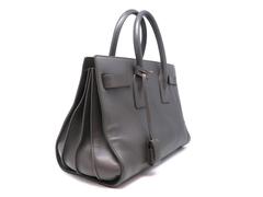 Saint Laurent Sac De Jour Grey Calfskin Leather Satchel Bag