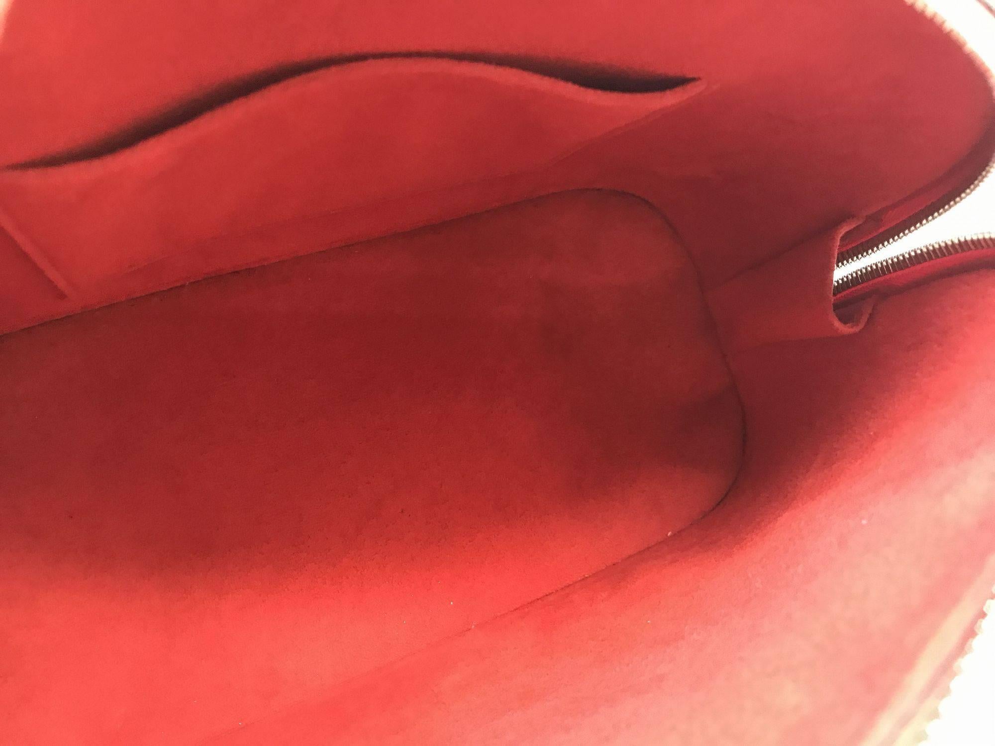 Louis Vuitton Alma BB Red Epi Leather Satchel Bag 3