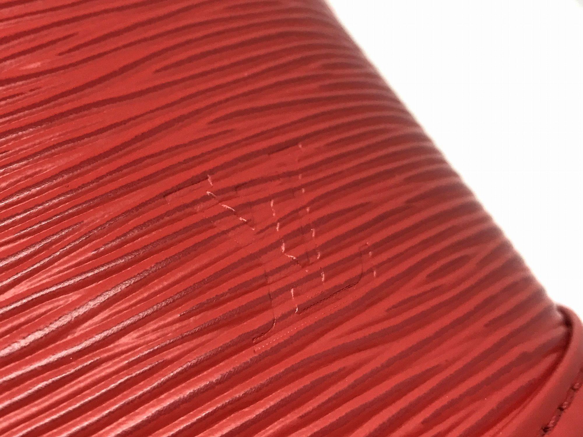 Louis Vuitton Alma BB Red Epi Leather Satchel Bag 6