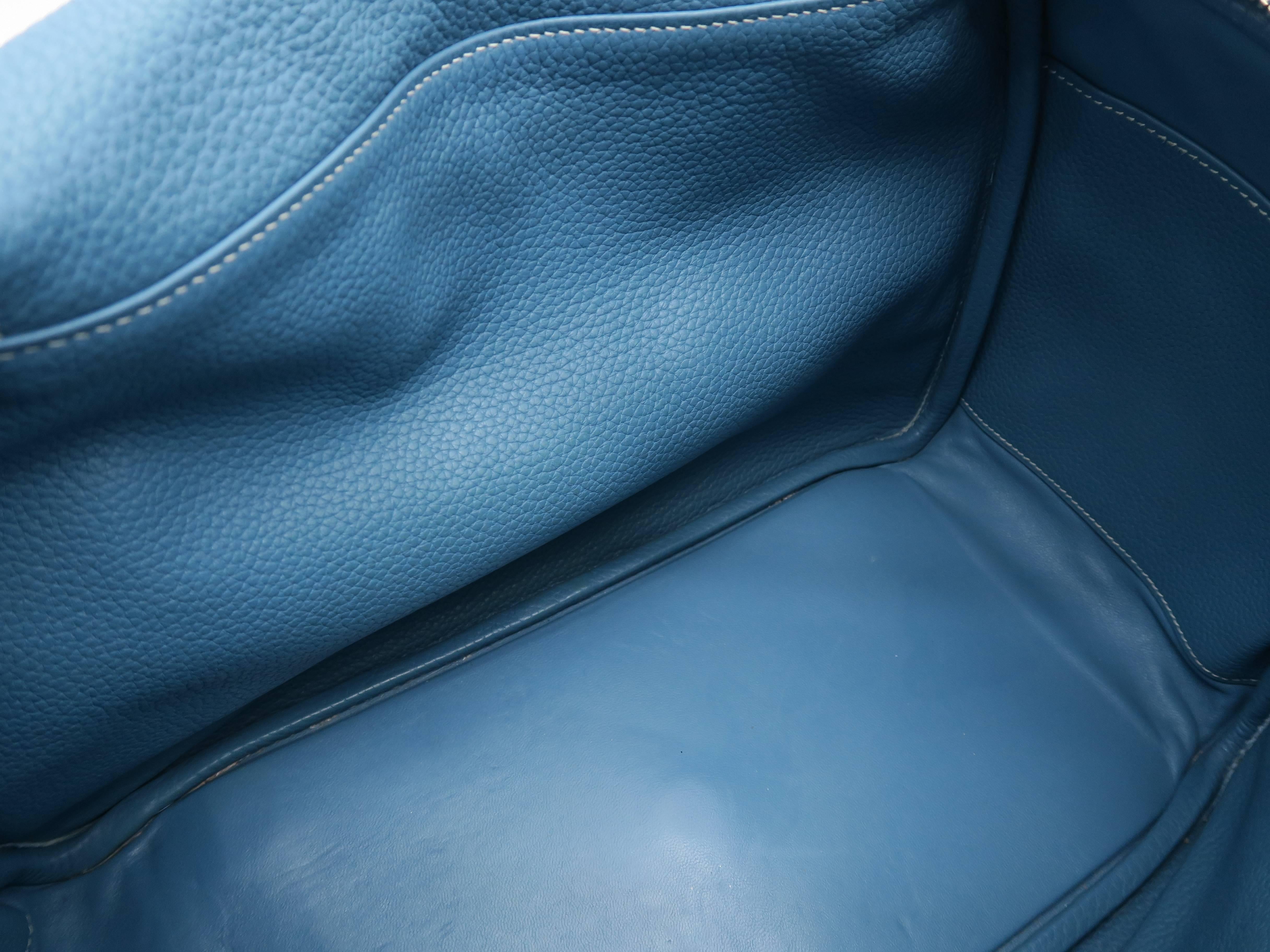 Hermes Lindy 34 Bleu Jean Clemence Leather Shoulder Bag 3