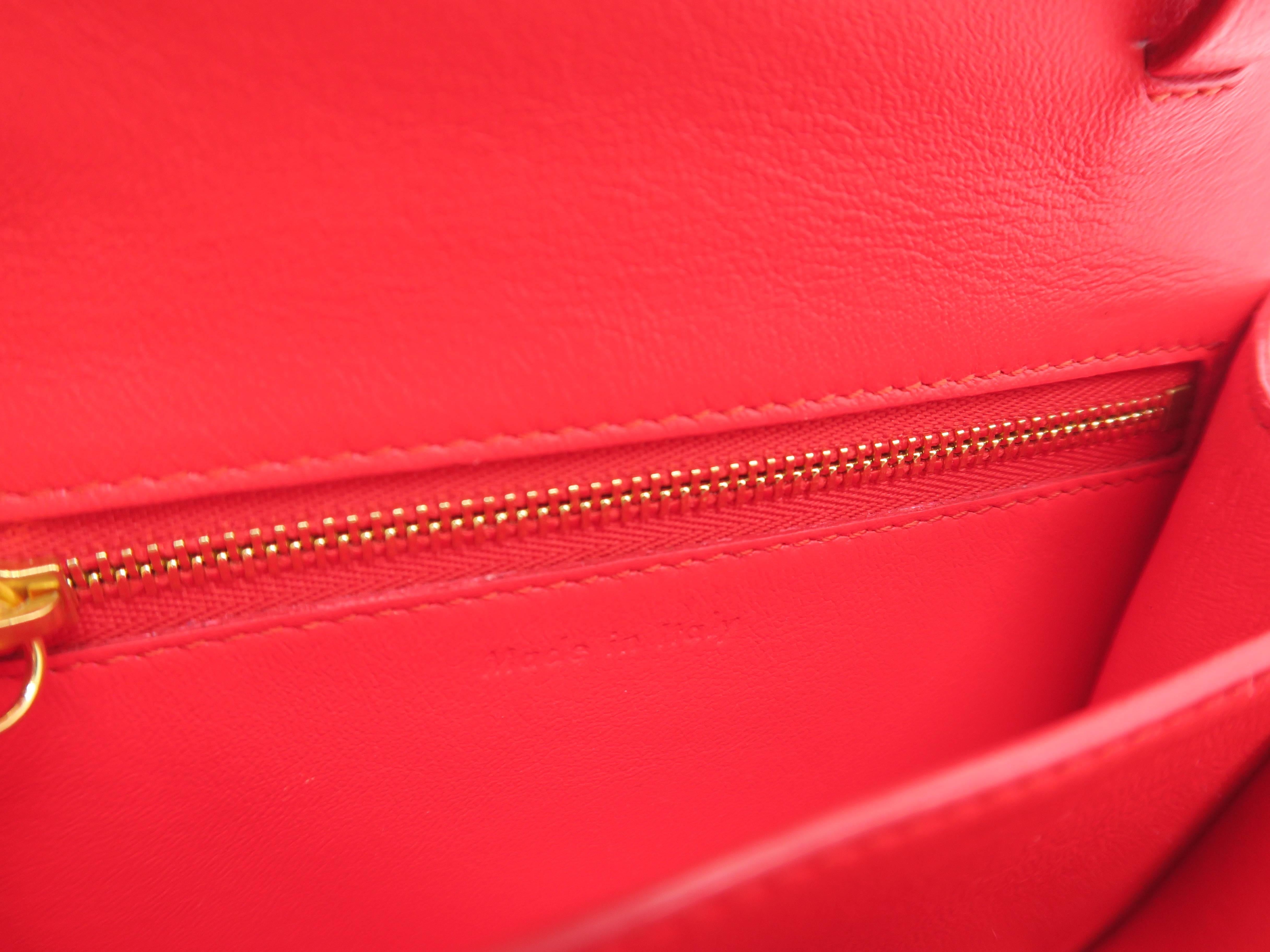 Celine Classic Box Red Calfskin Leather Shoulder Bag 4