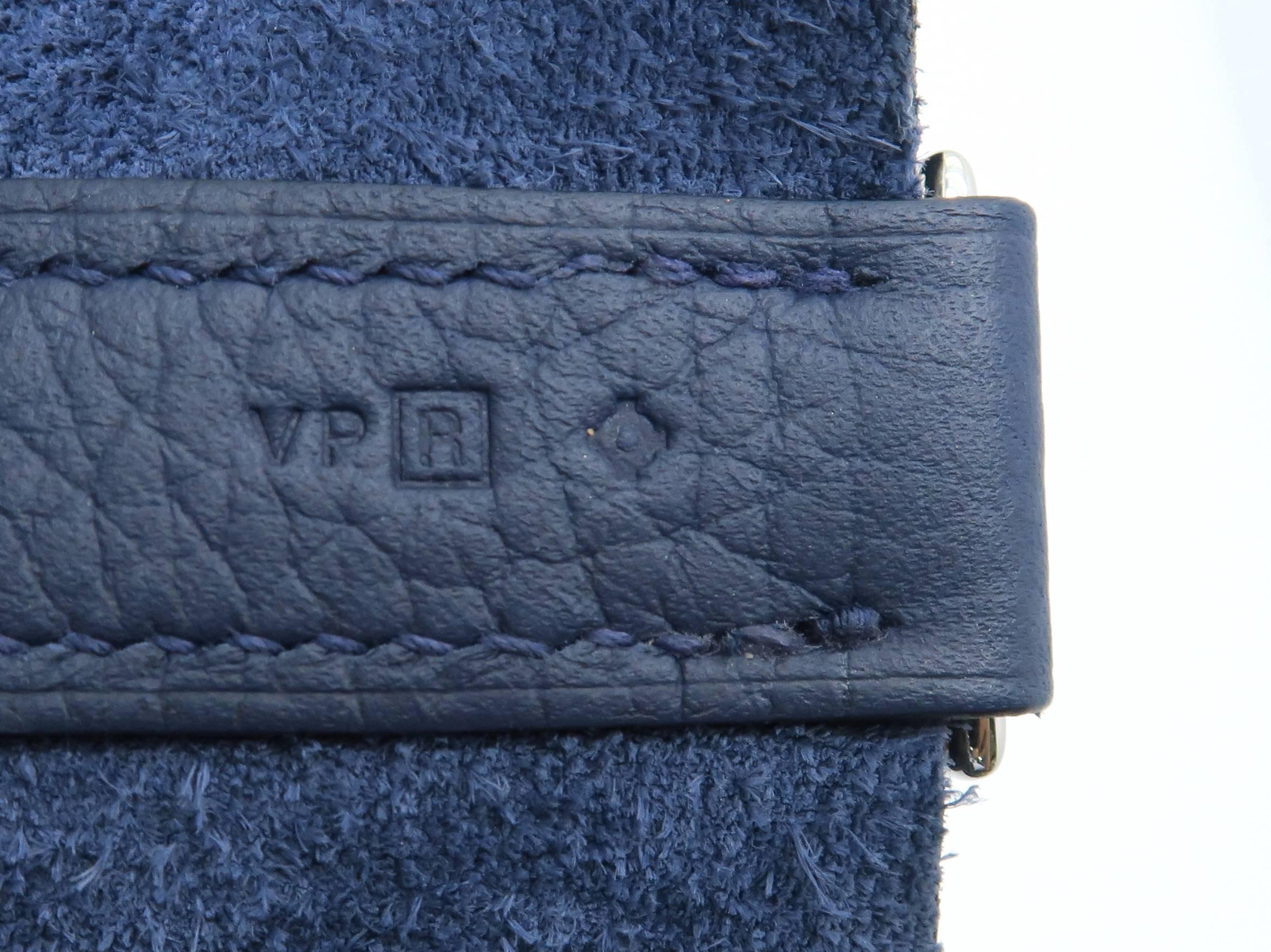 Hermes Picotin GM Dark Blue Bleu Saphir Clemence Leather Handbag 5