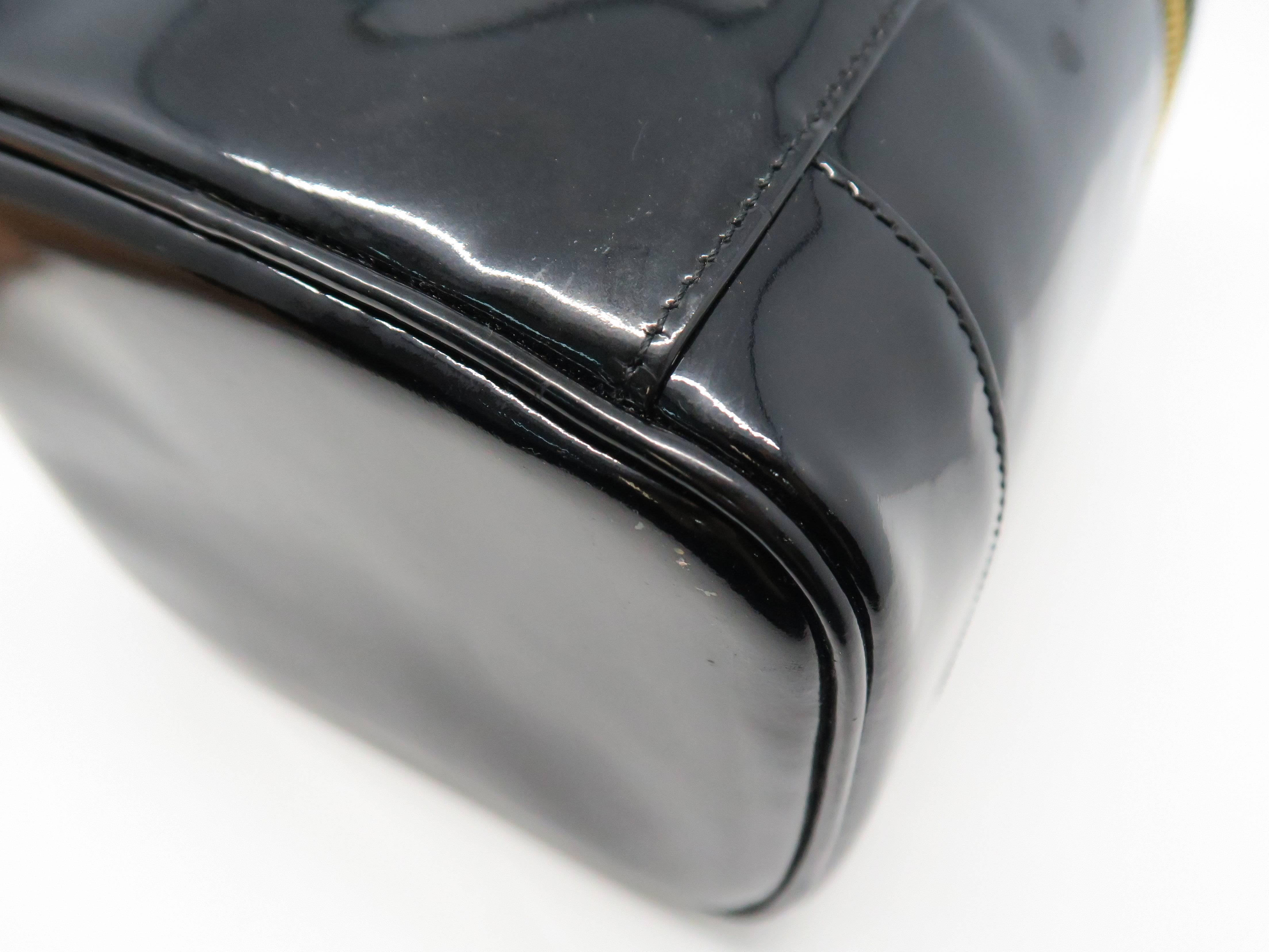 Chanel Patent Leather Handbag Black For Sale 5