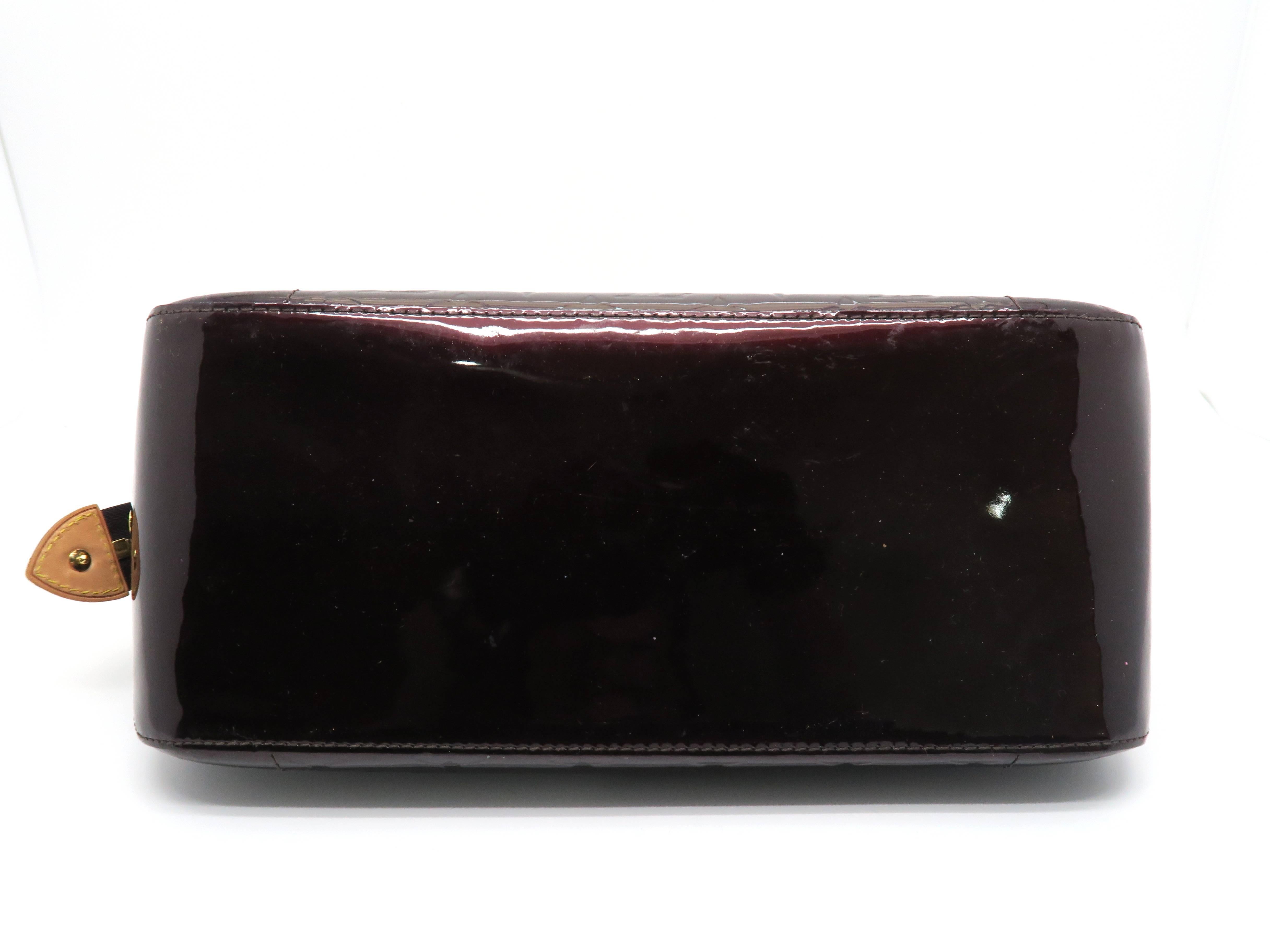 Black Louis Vuitton Rosewood Wine Red Vernis Shoulder Bag For Sale