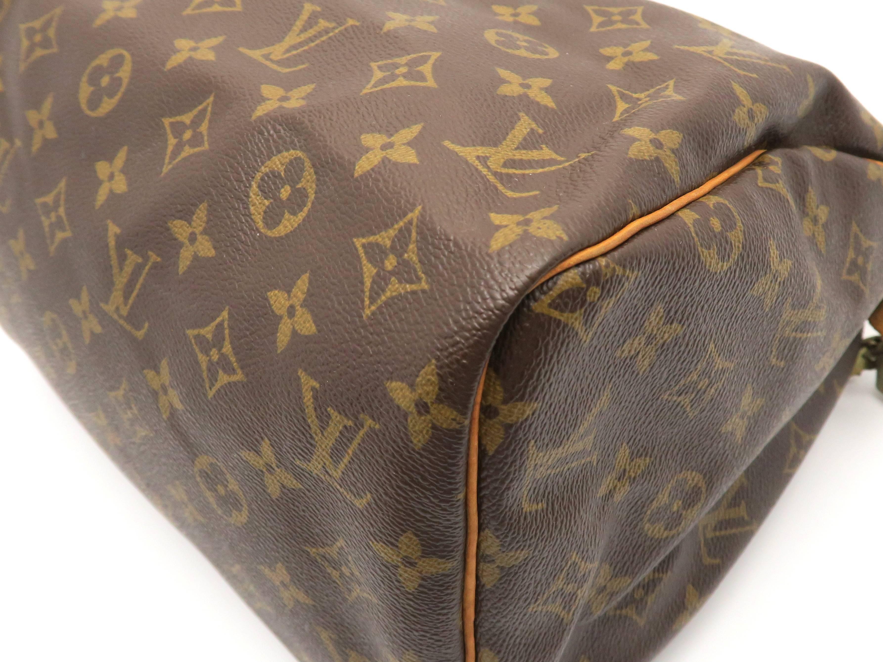 Louis Vuitton Speedy 30 Brown Monogram Canvas Handbag 1