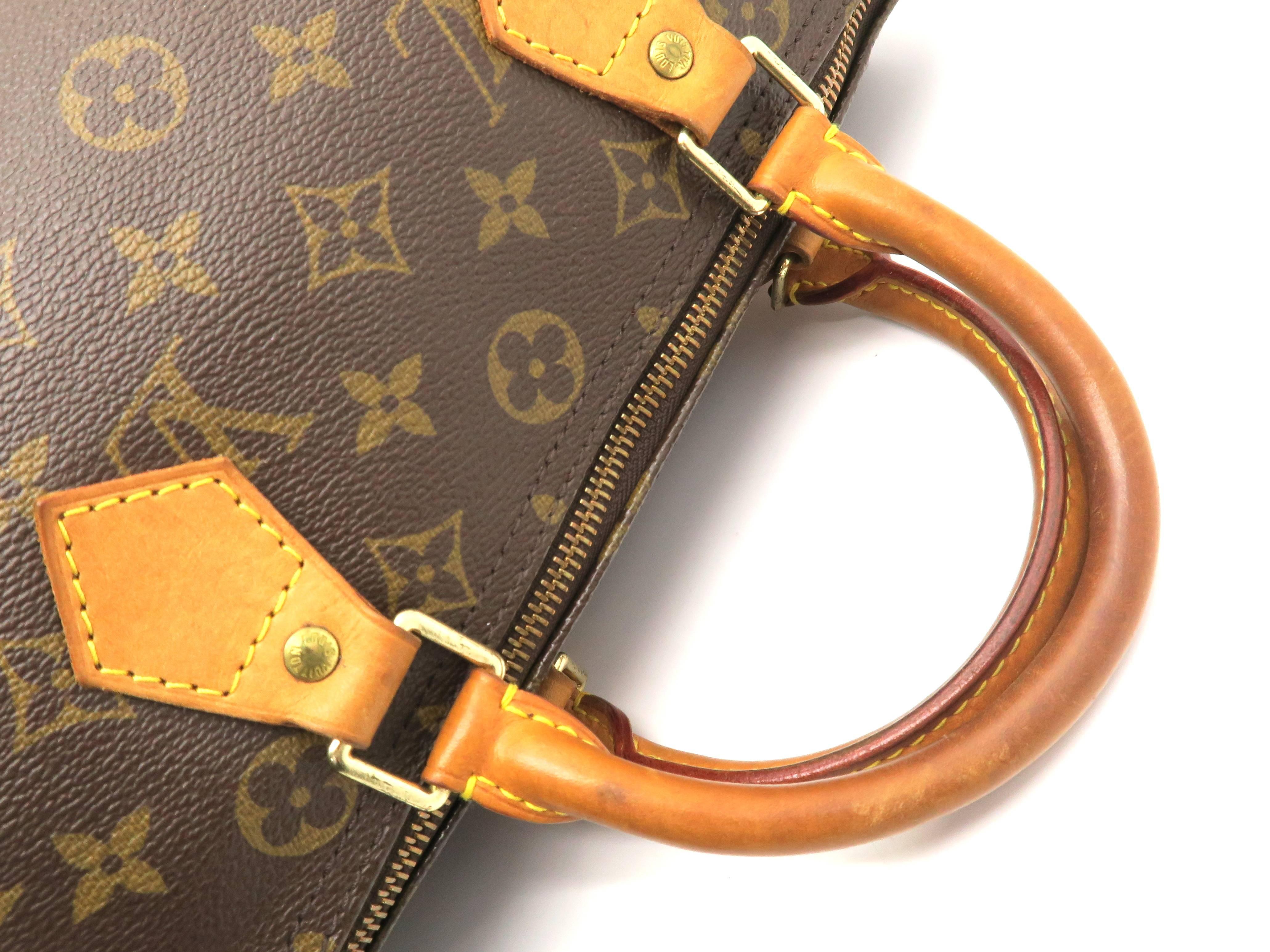 Louis Vuitton Speedy 30 Brown Monogram Canvas Handbag 3