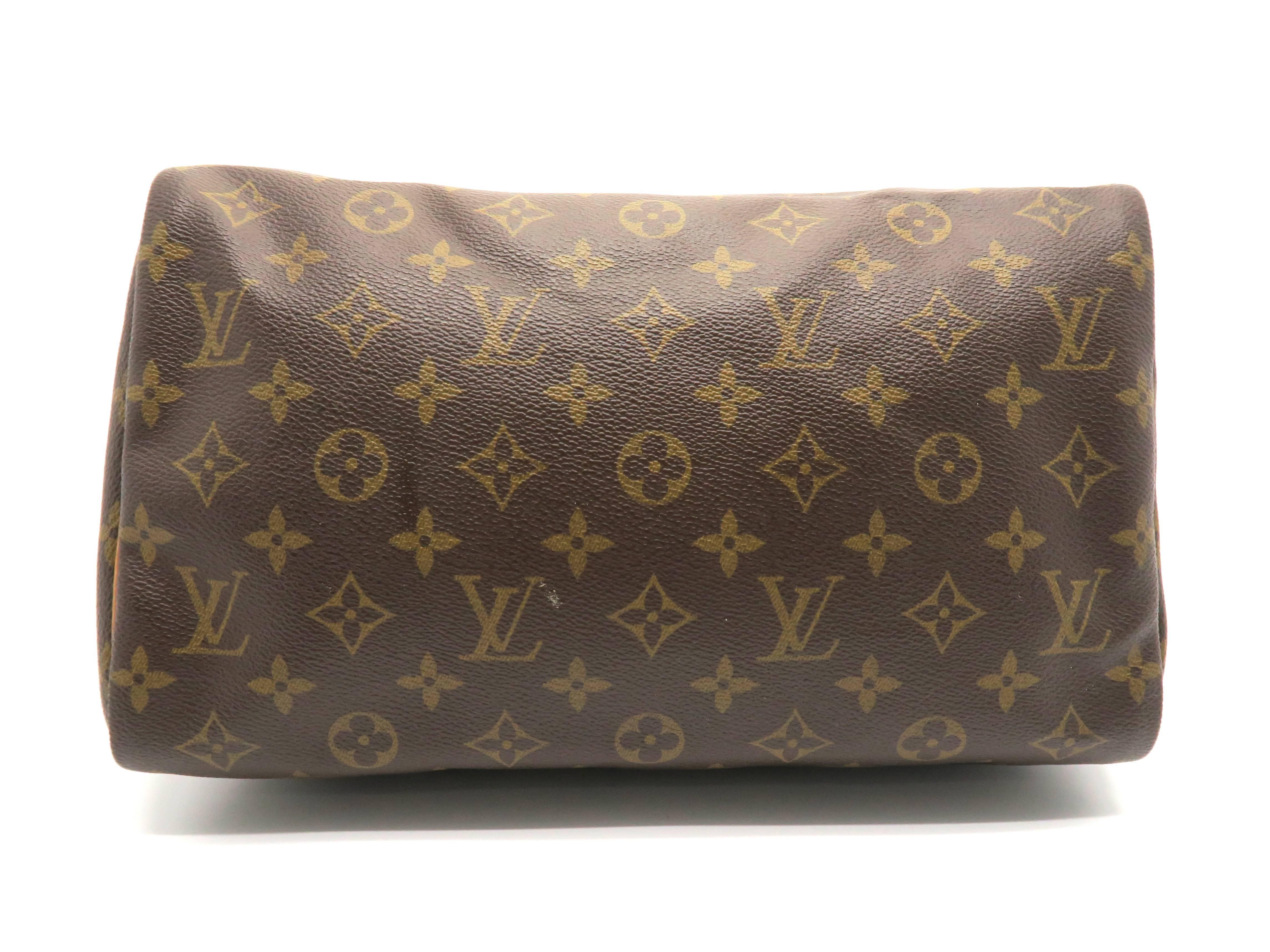 Women's or Men's Louis Vuitton Speedy 30 Brown Monogram Canvas Handbag