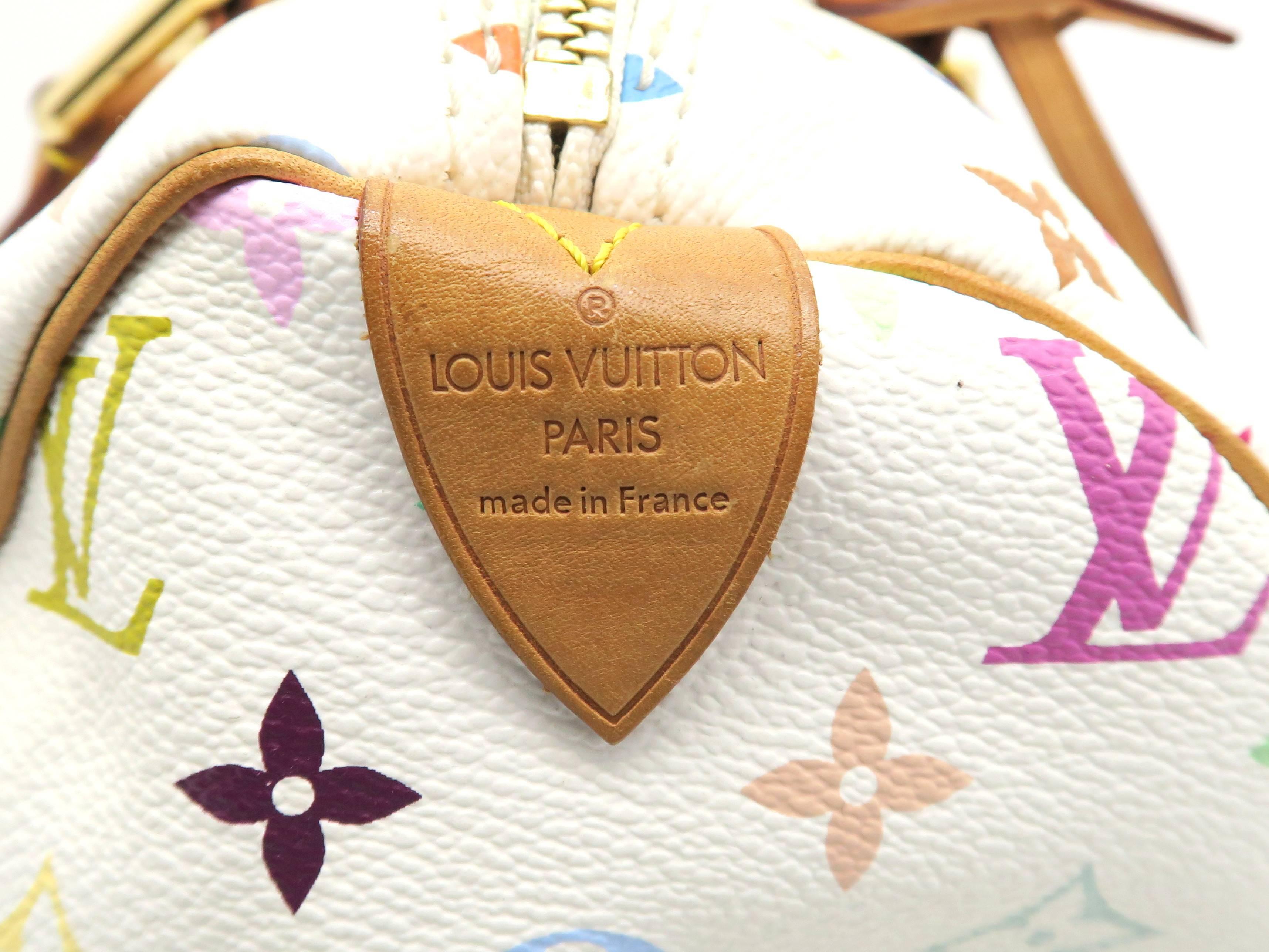 Louis Vuitton Speedy White Monogram Multicolore Handbag 3