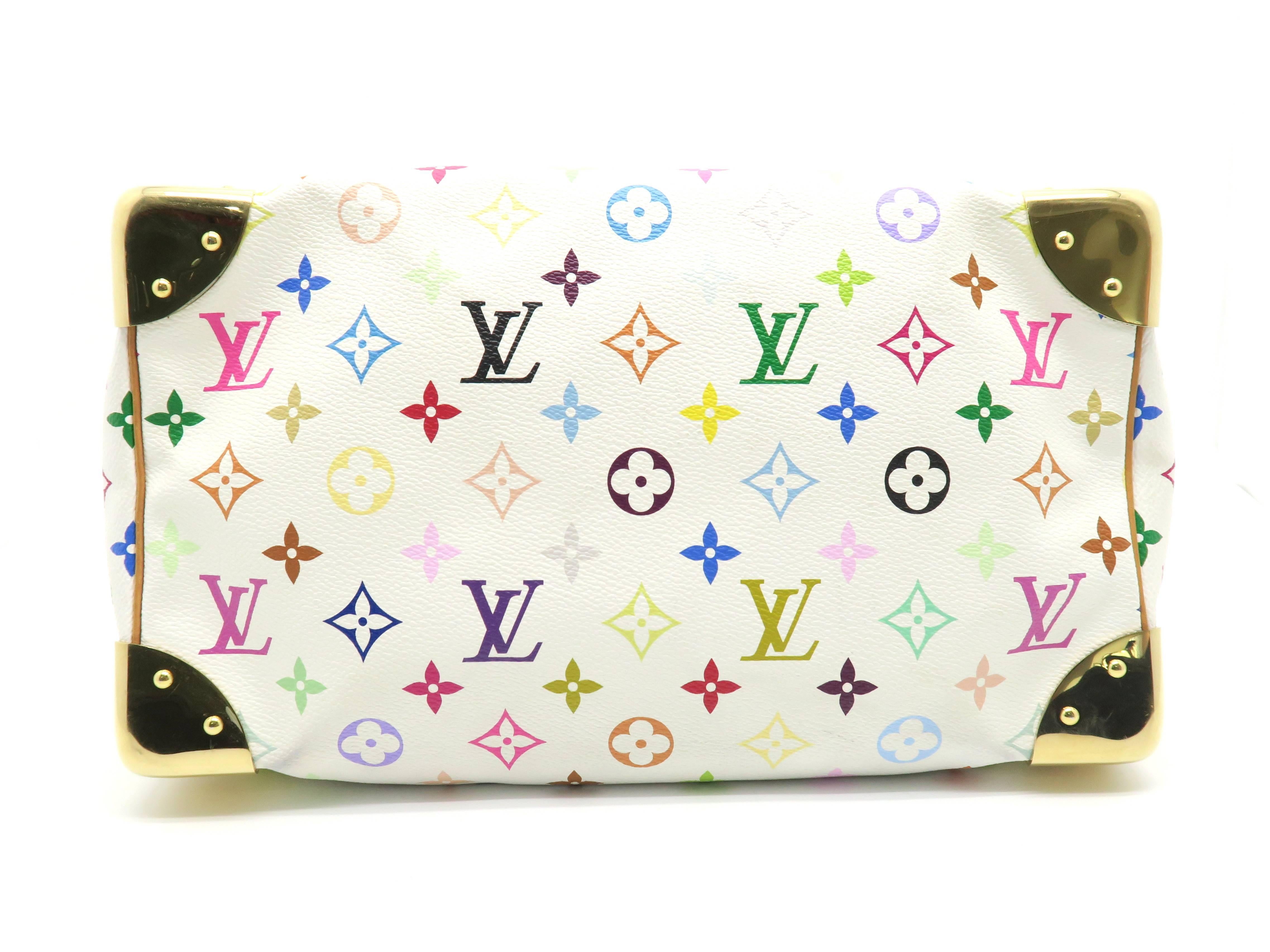 Women's or Men's Louis Vuitton Speedy White Monogram Multicolore Handbag