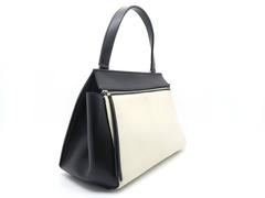 Celine Edge Black/White Calfskin Leather Shoulder Bag