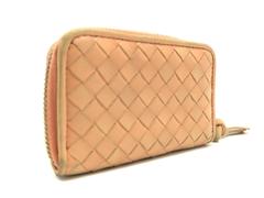Bottega Veneta Pink Intrecciato Leather Coin Case