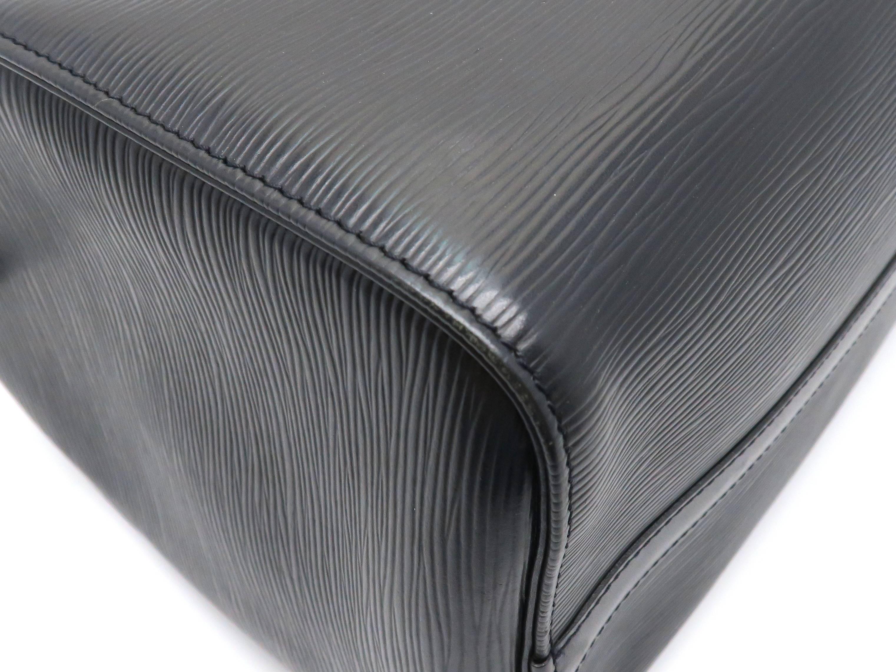 Louis Vuitton Speedy 35 Black Noir Epi Leather Top Handle For Sale 1