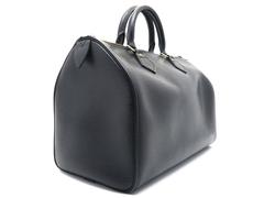 Louis Vuitton Speedy 35 Black Noir Epi Leather Top Handle