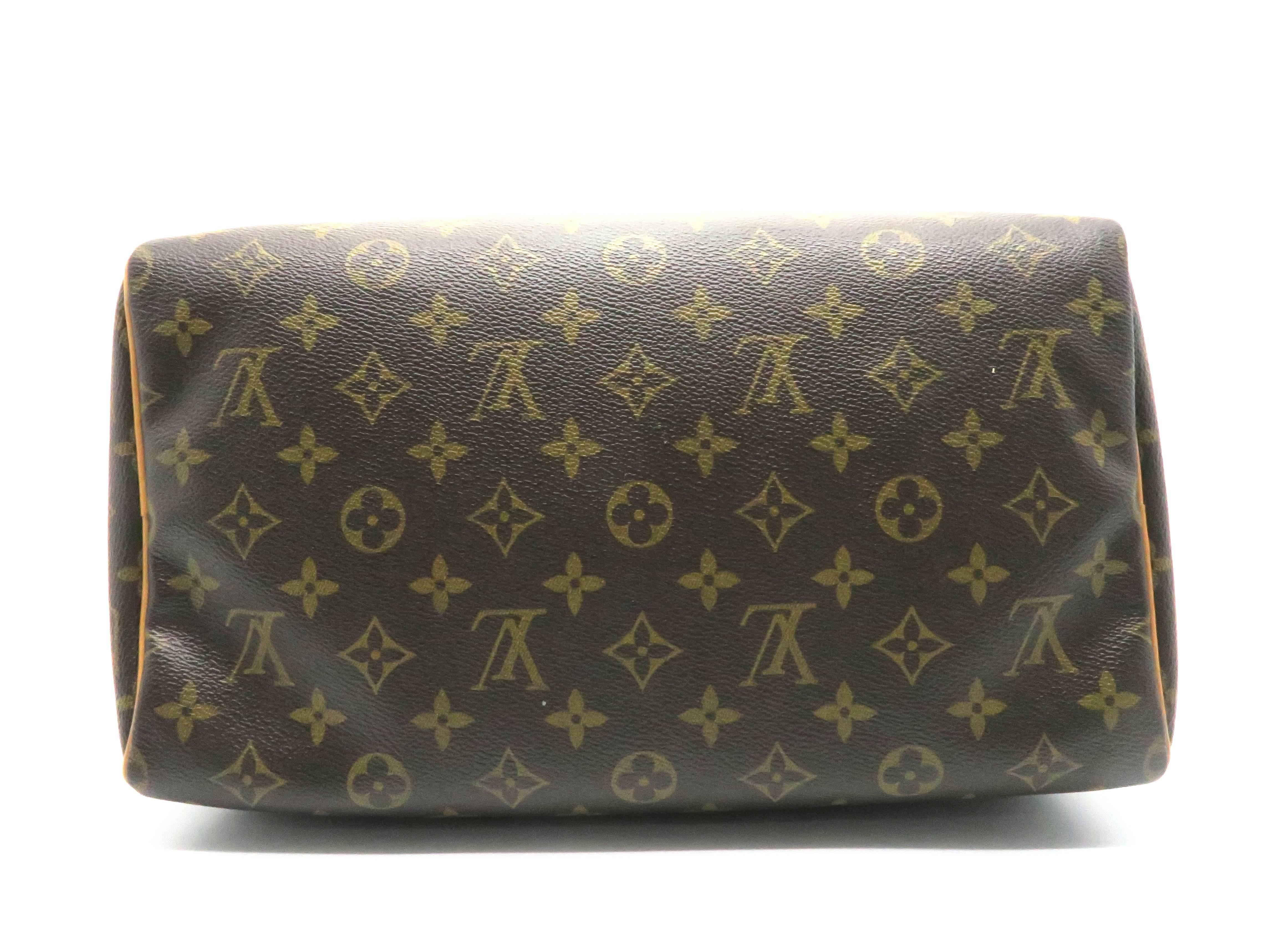 Louis Vuitton Speedy 30 Brown Monogram Handbag In Excellent Condition For Sale In Kowloon, HK