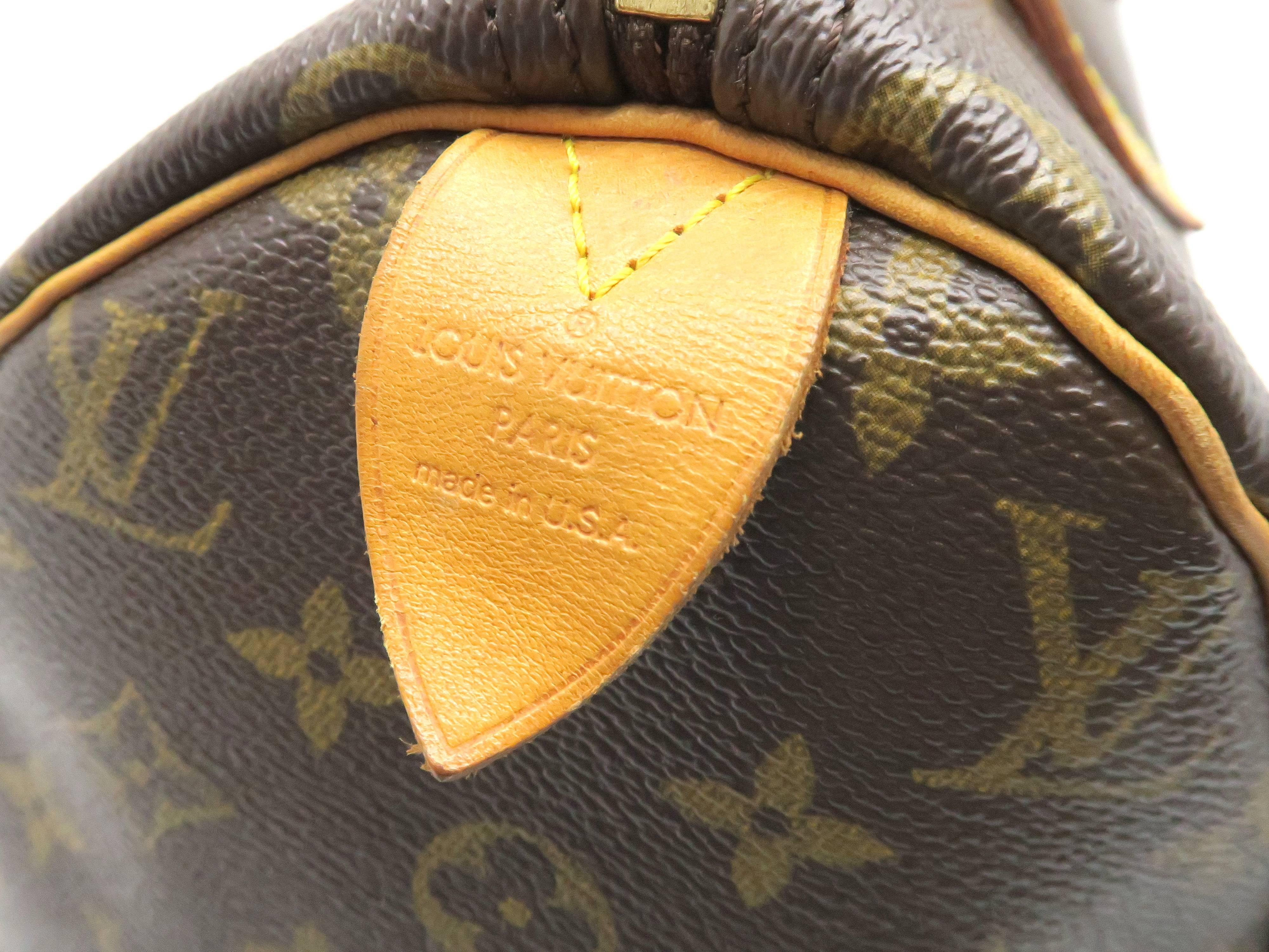Louis Vuitton Speedy 30 Brown Monogram Handbag For Sale 5