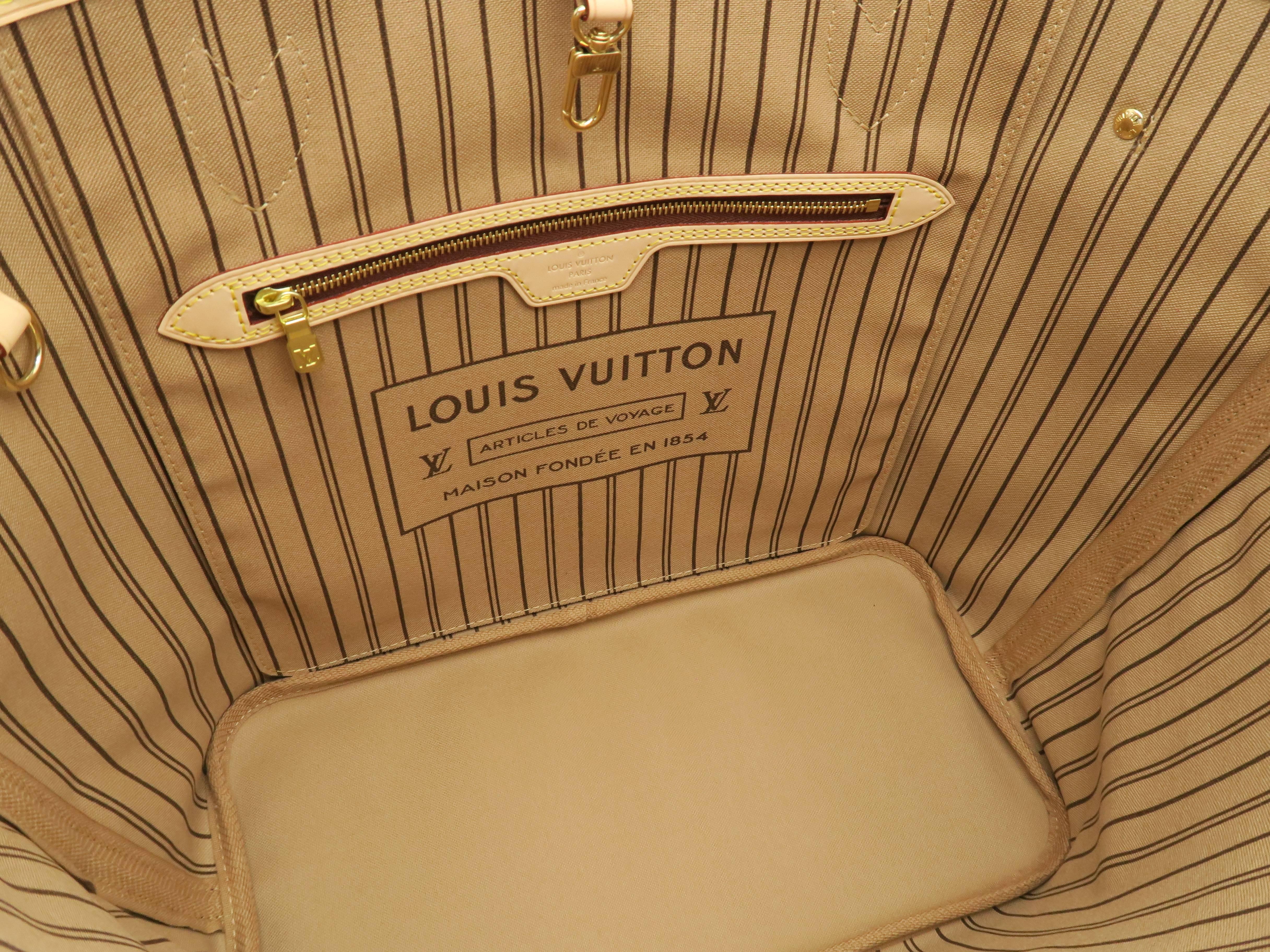 Louis Vuitton Neverfull MM Brown Monogram Canvas Shoulder Bag 1