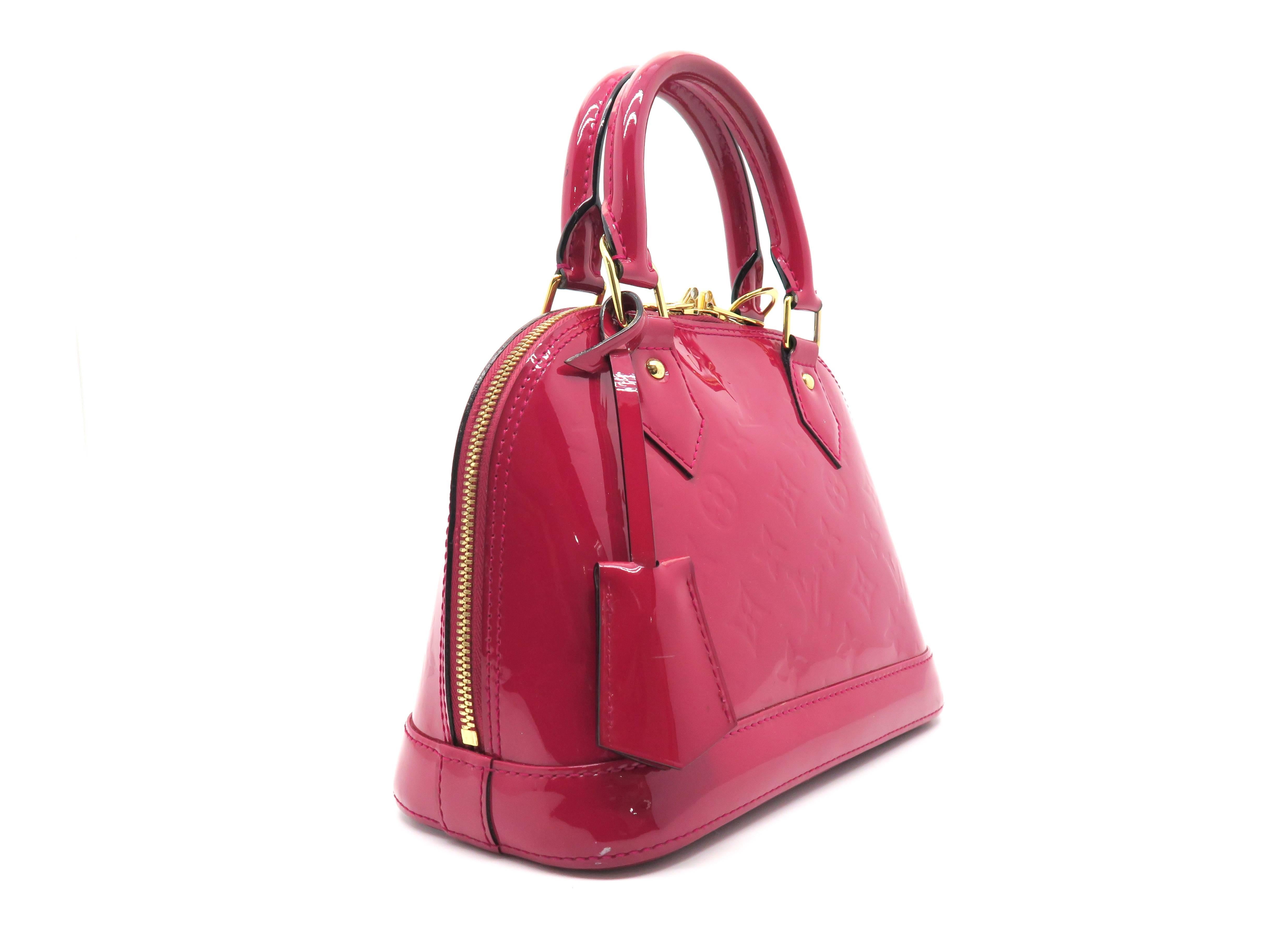 LOUIS VUITTON, Alma PM in pink patent leather For Sale at 1stDibs  louis  vuitton pink patent leather purse, pink patent leather louis vuitton bag, lv  alma patent leather