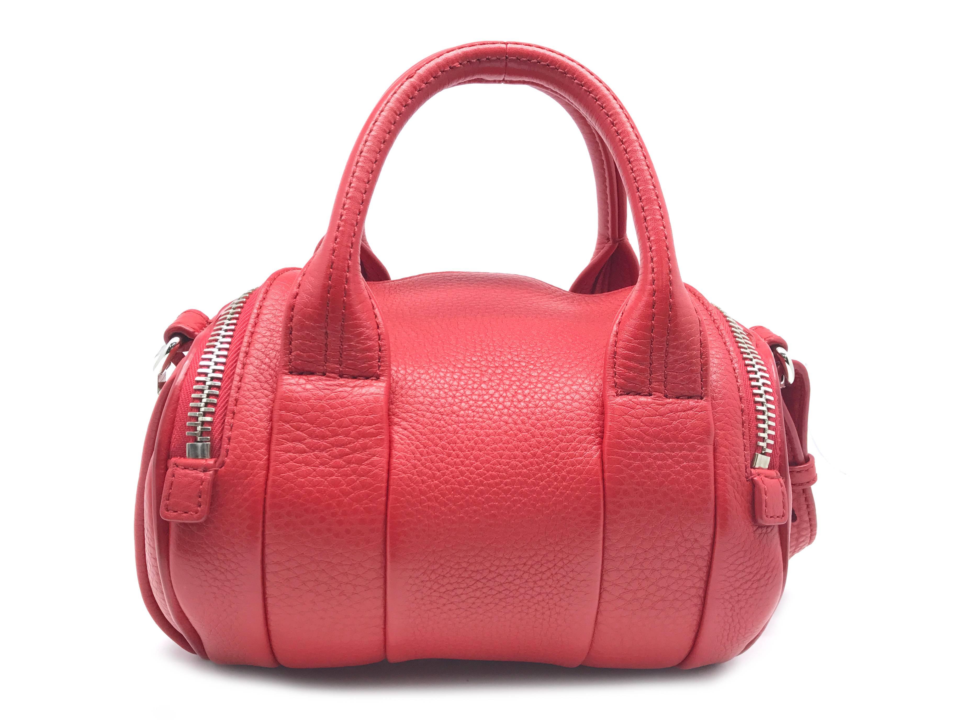 Alexander Wang Red Calfskin Leather Satchel In New Condition In Kowloon, HK