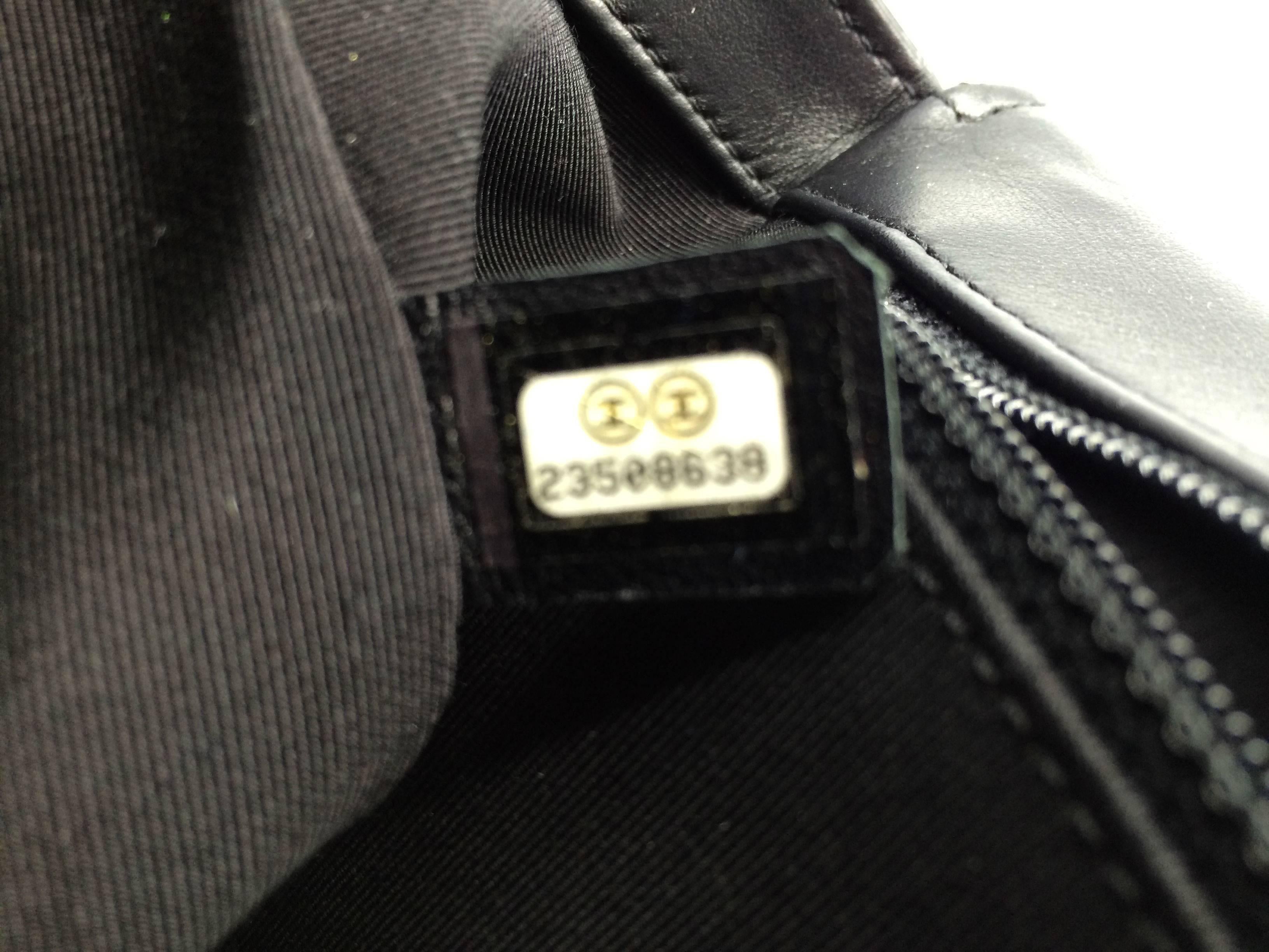 Chanel Black Quilting Calfskin Leather Silver Metal Chain Shoulder Bag 4
