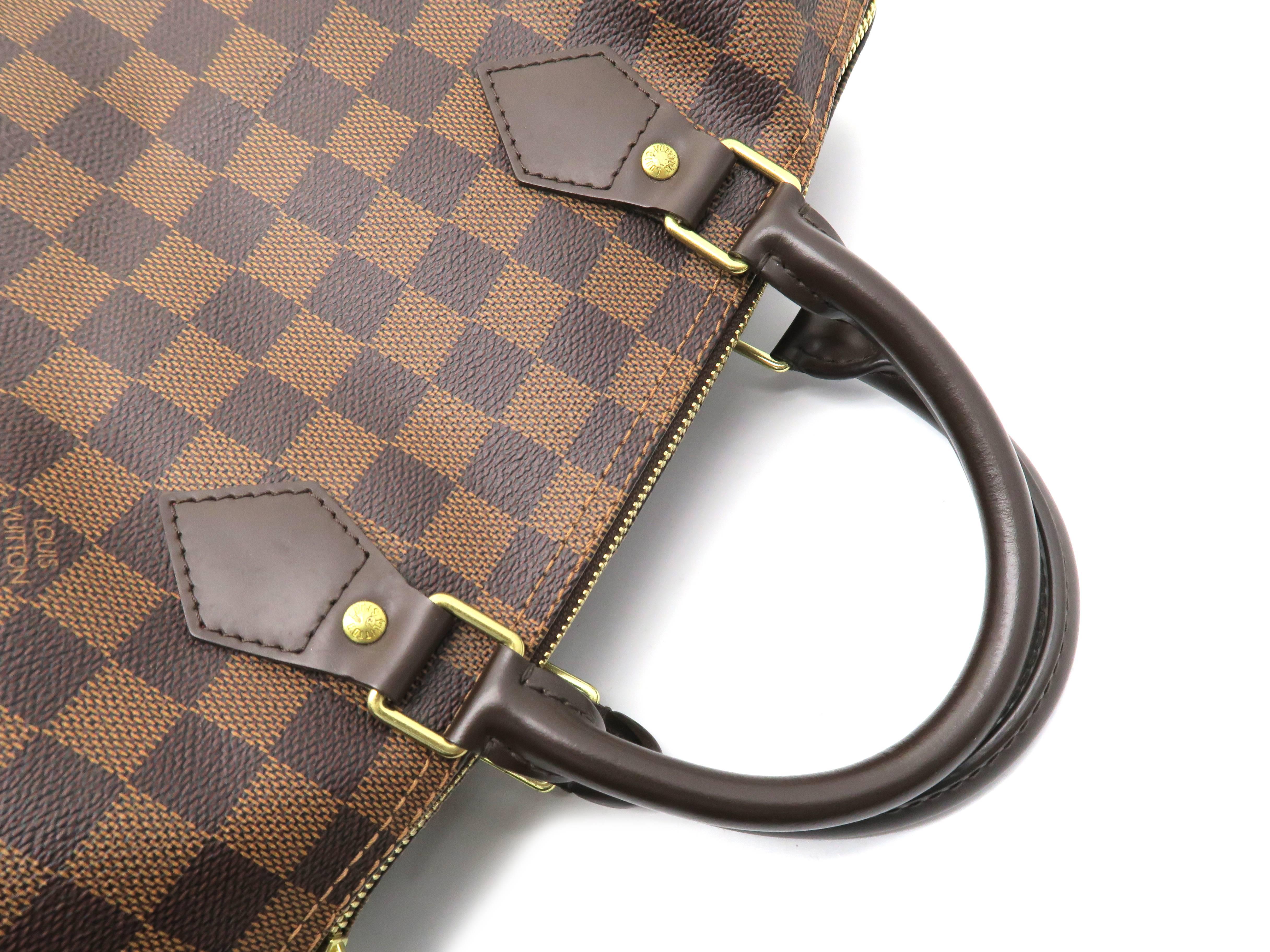 Louis Vuitton Speedy 30 Bandouliere Brown Damier Satchel Bag 5