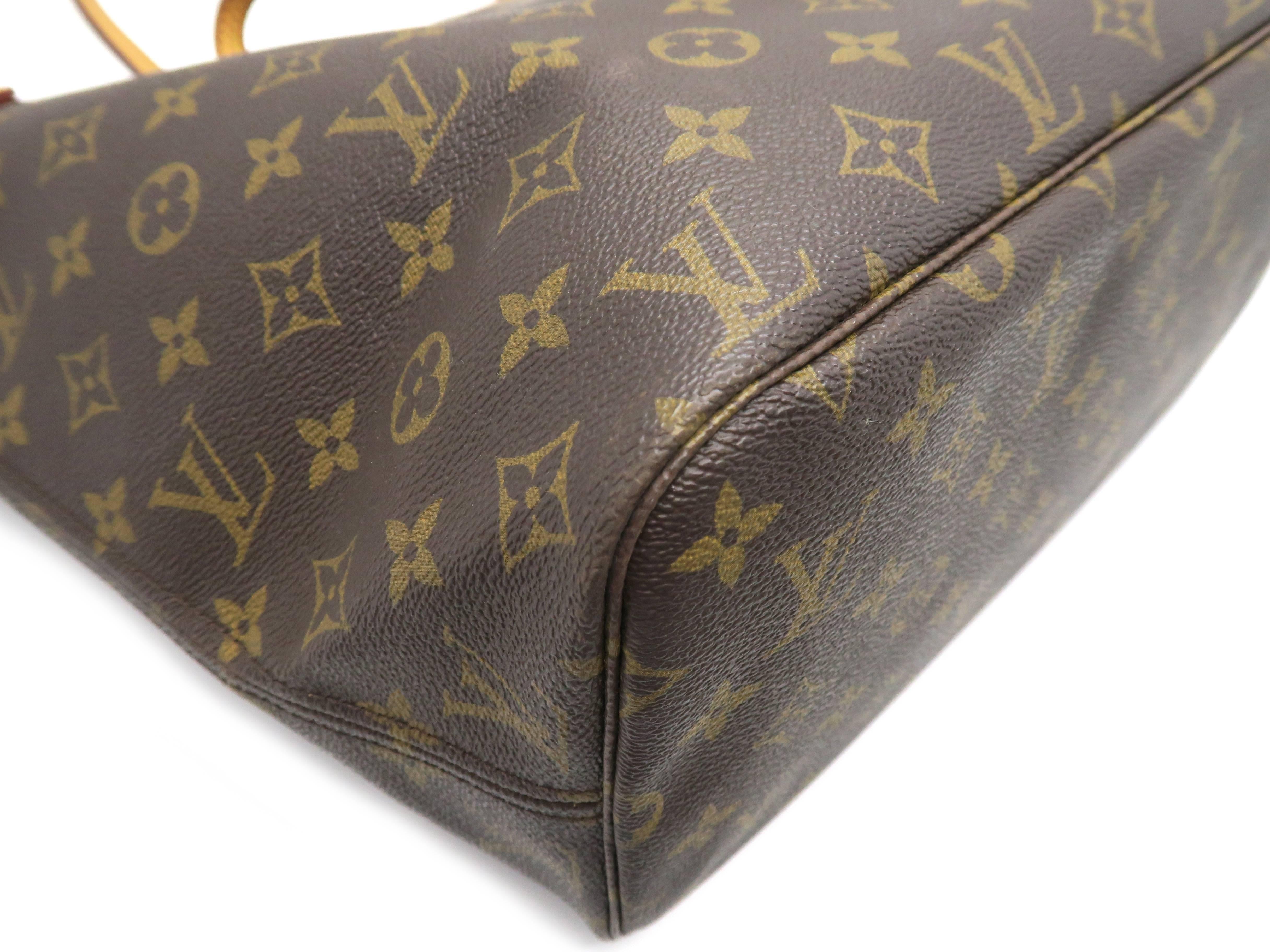 Louis Vuitton Neverfull MM Brown Monogram Shoulder Bag 2