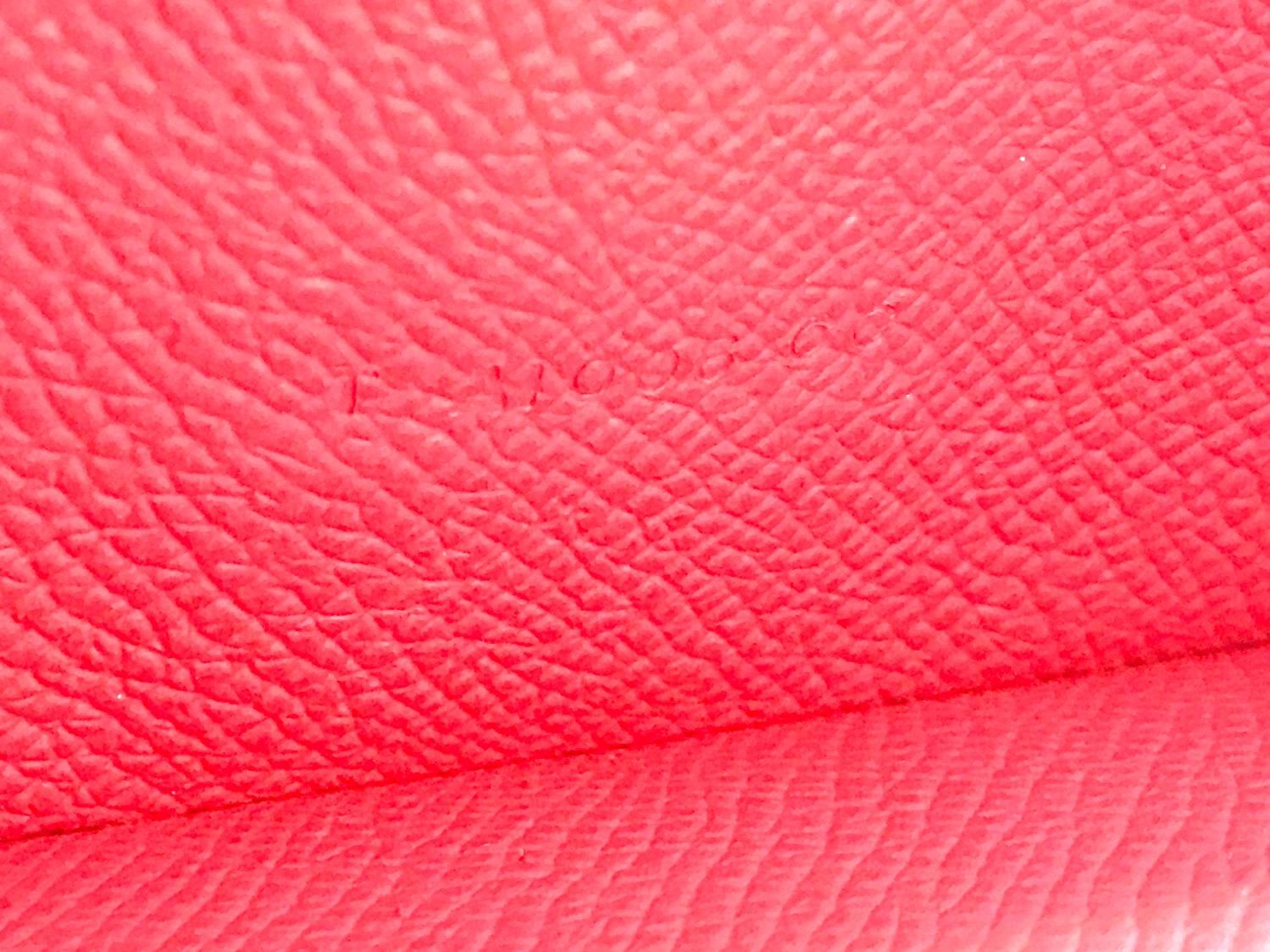 Hermes Red / Rouge Vif Epsom Leather Long Wallet For Sale 3