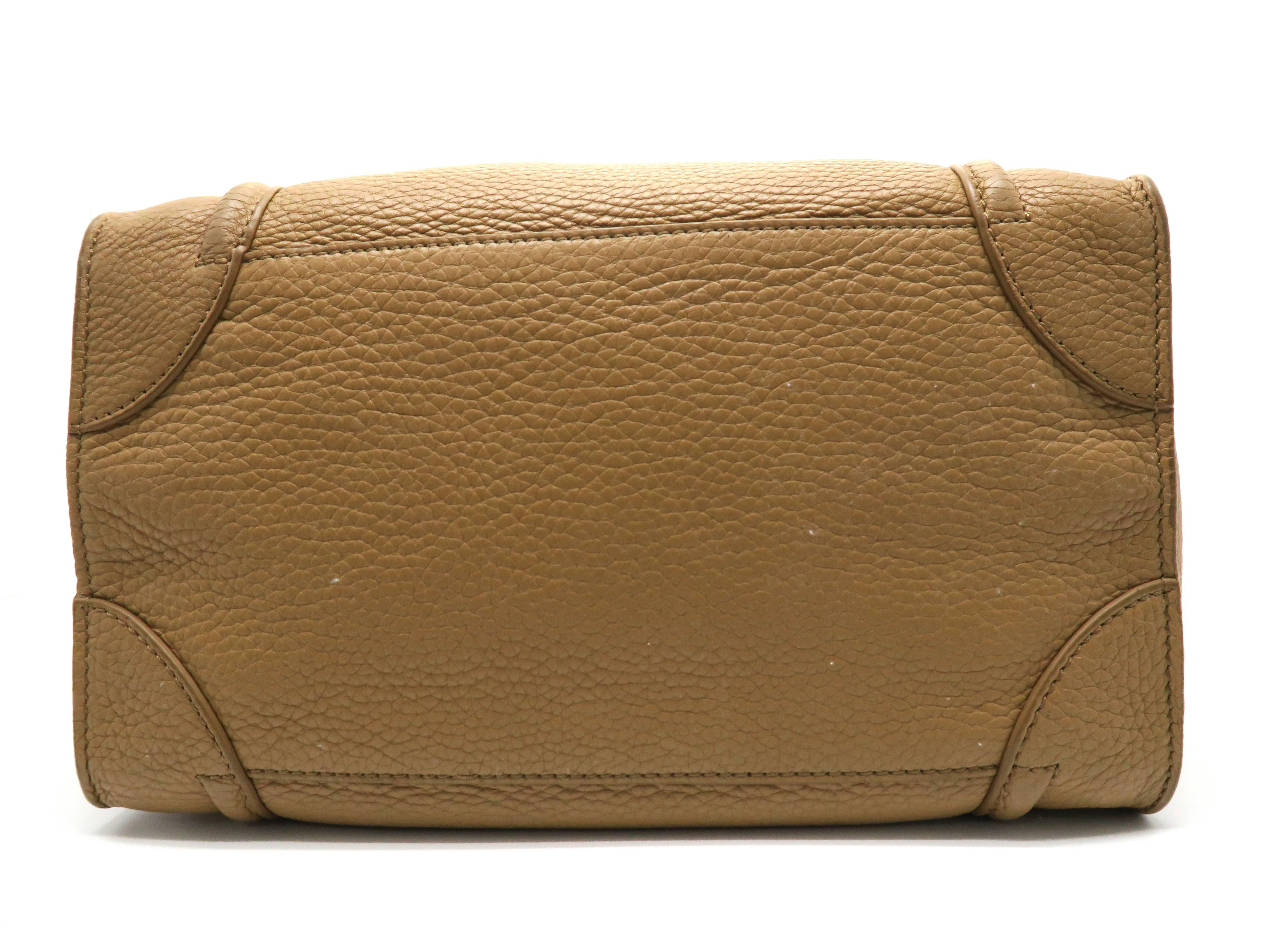 Women's or Men's Celine Luggage Brown Calfskin Leather Handbag For Sale