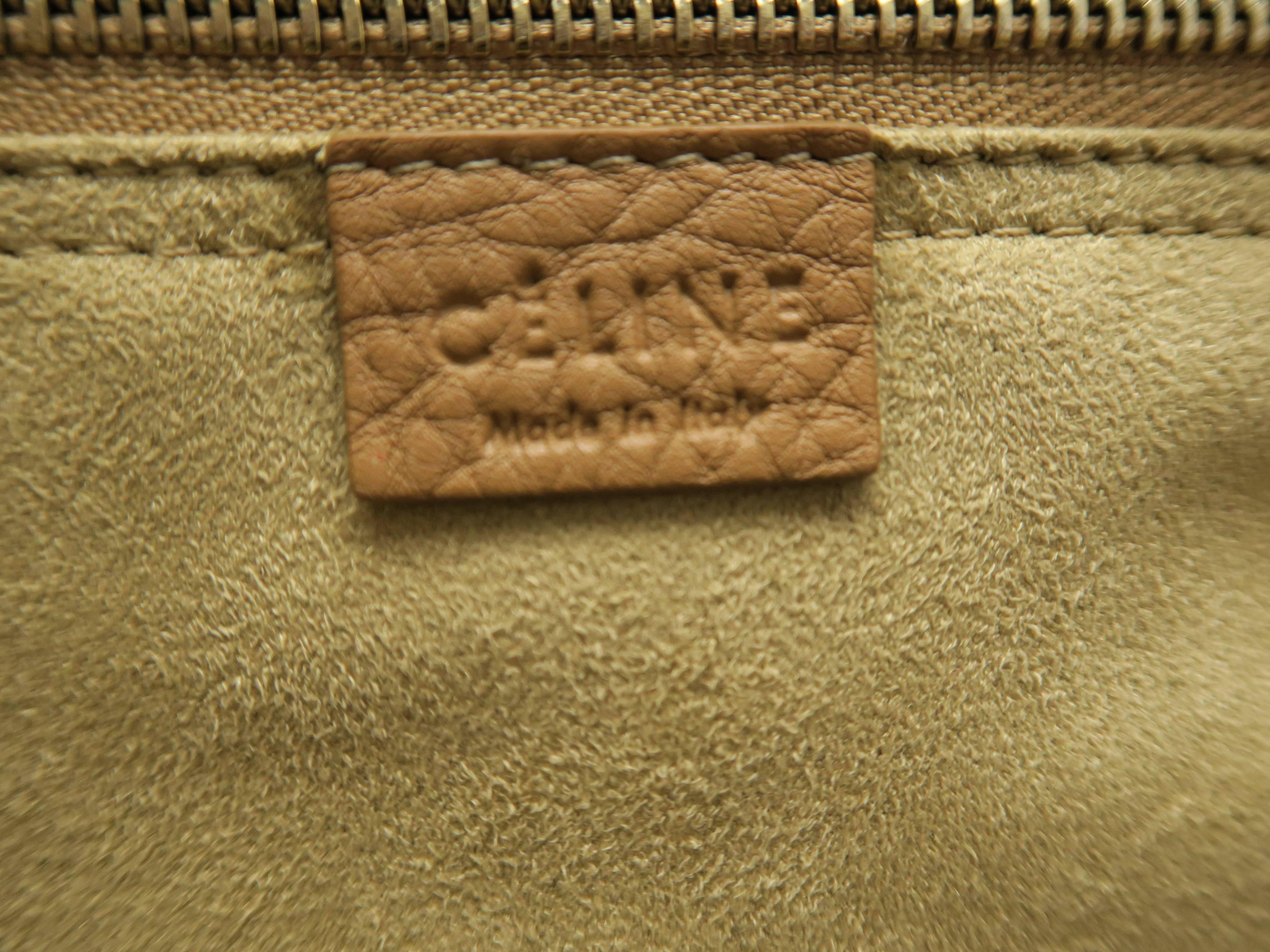 Celine Luggage Brown Calfskin Leather Handbag For Sale 5