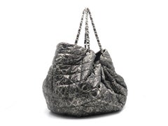 Chanel Nylon Grey Chain Shoulder Bag