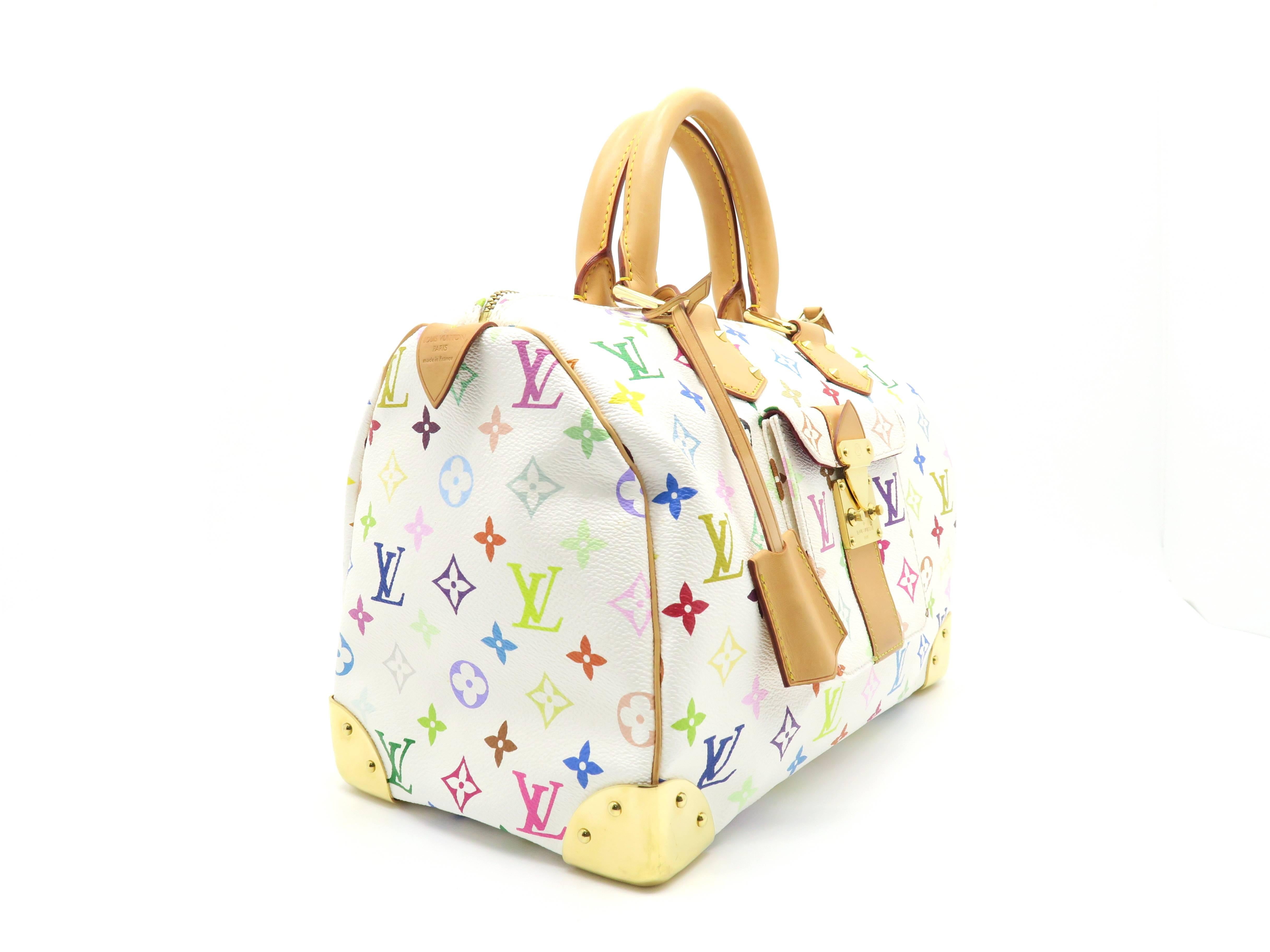 Color: White

Material: Monogram Multicolore

Condition: Rank A
Overall: Good, few minor defects
Surface: Minor Scratches
Corners: Minor Scratches
Edges: Minor Scratches
Handles/Straps: Minor Scratches
Hardware: Minor Scratches

Dimension: W30 × H21