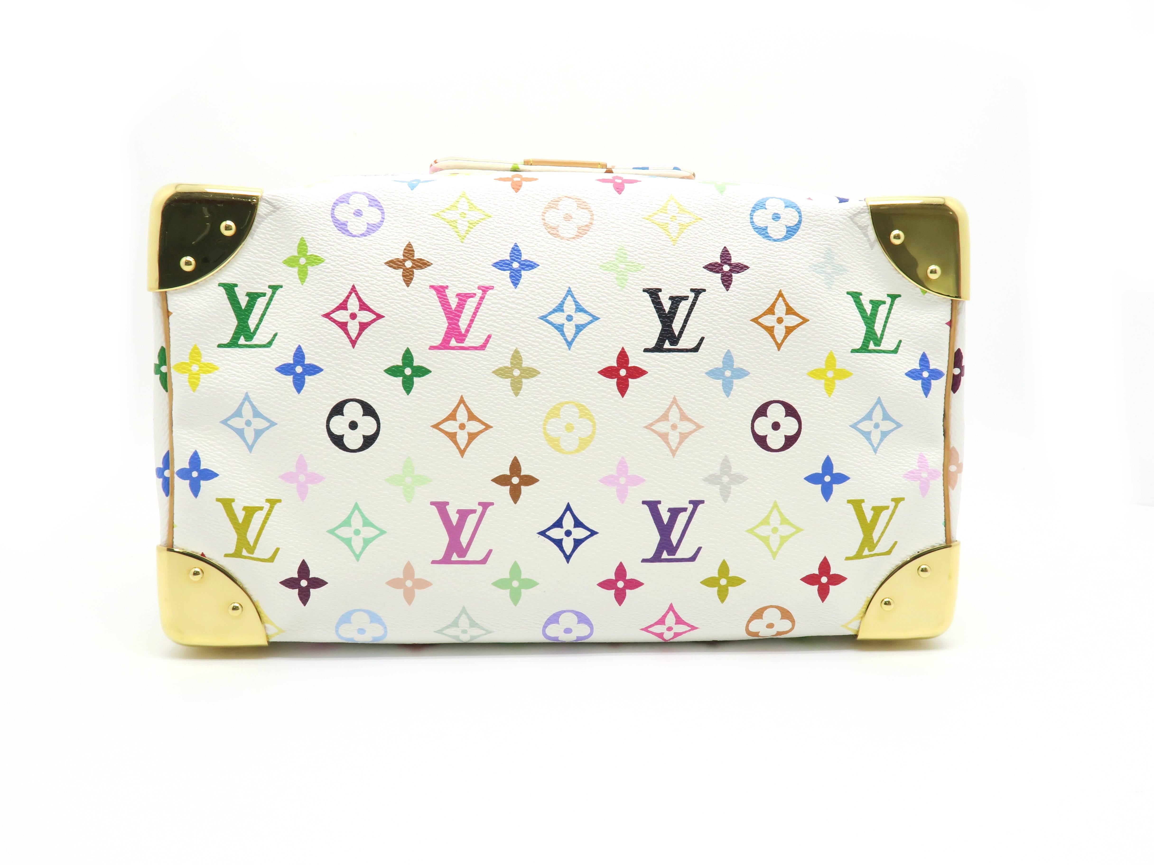 Women's or Men's Louis Vuitton Speedy 30 White Monogram Multicolore Handbag