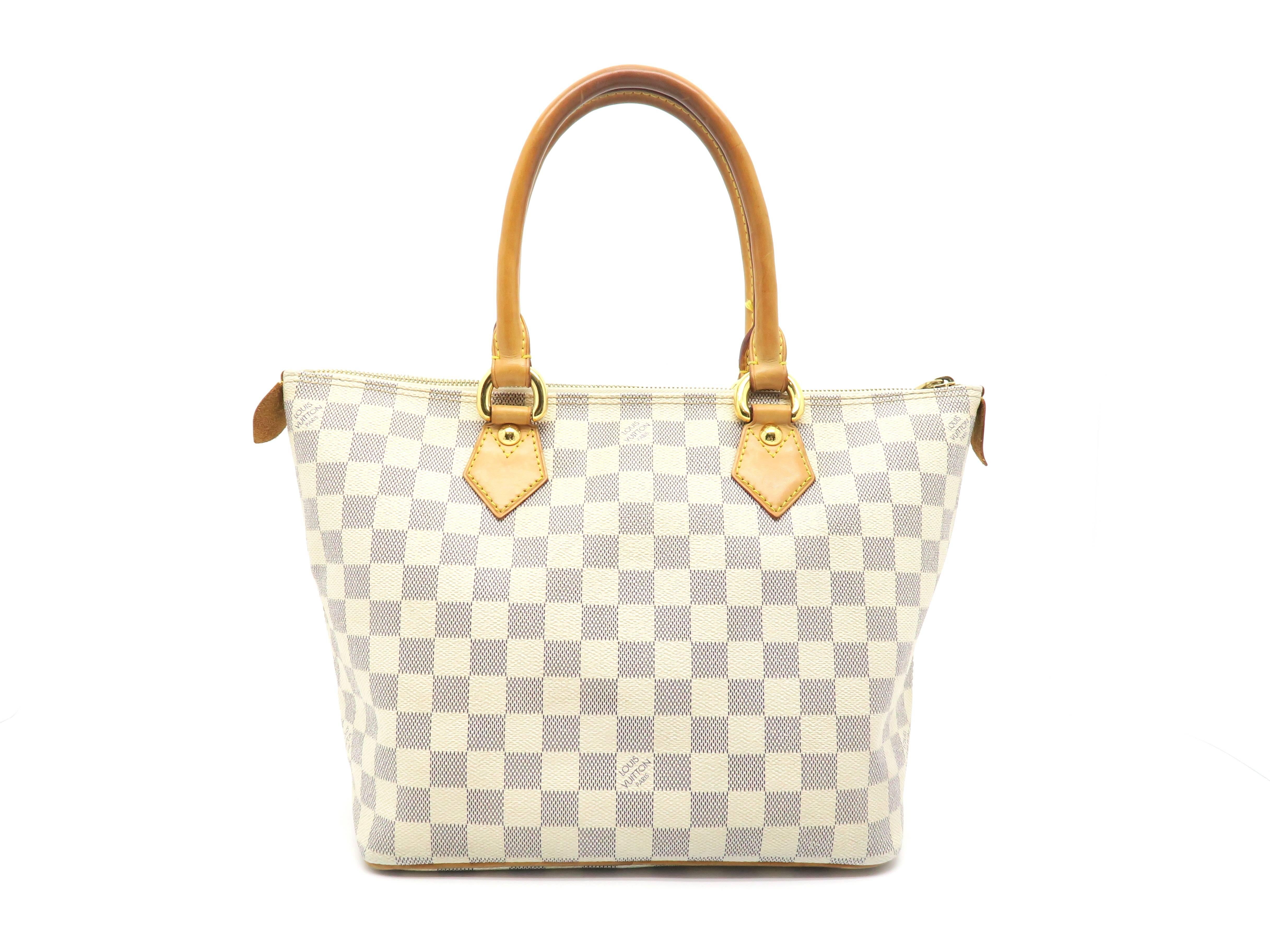 Louis Vuitton Saleya PM White Damier Azur Tote Bag In Excellent Condition In Kowloon, HK